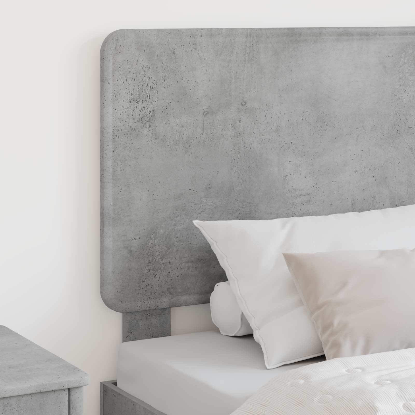 Kopfteil Beton Grau Holzwerkstoff