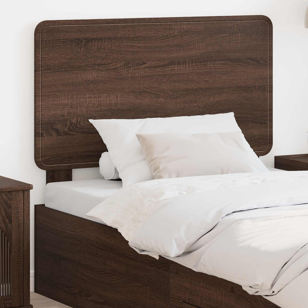 Kopfteil Braun Eichen-Optik Holzwerkstoff