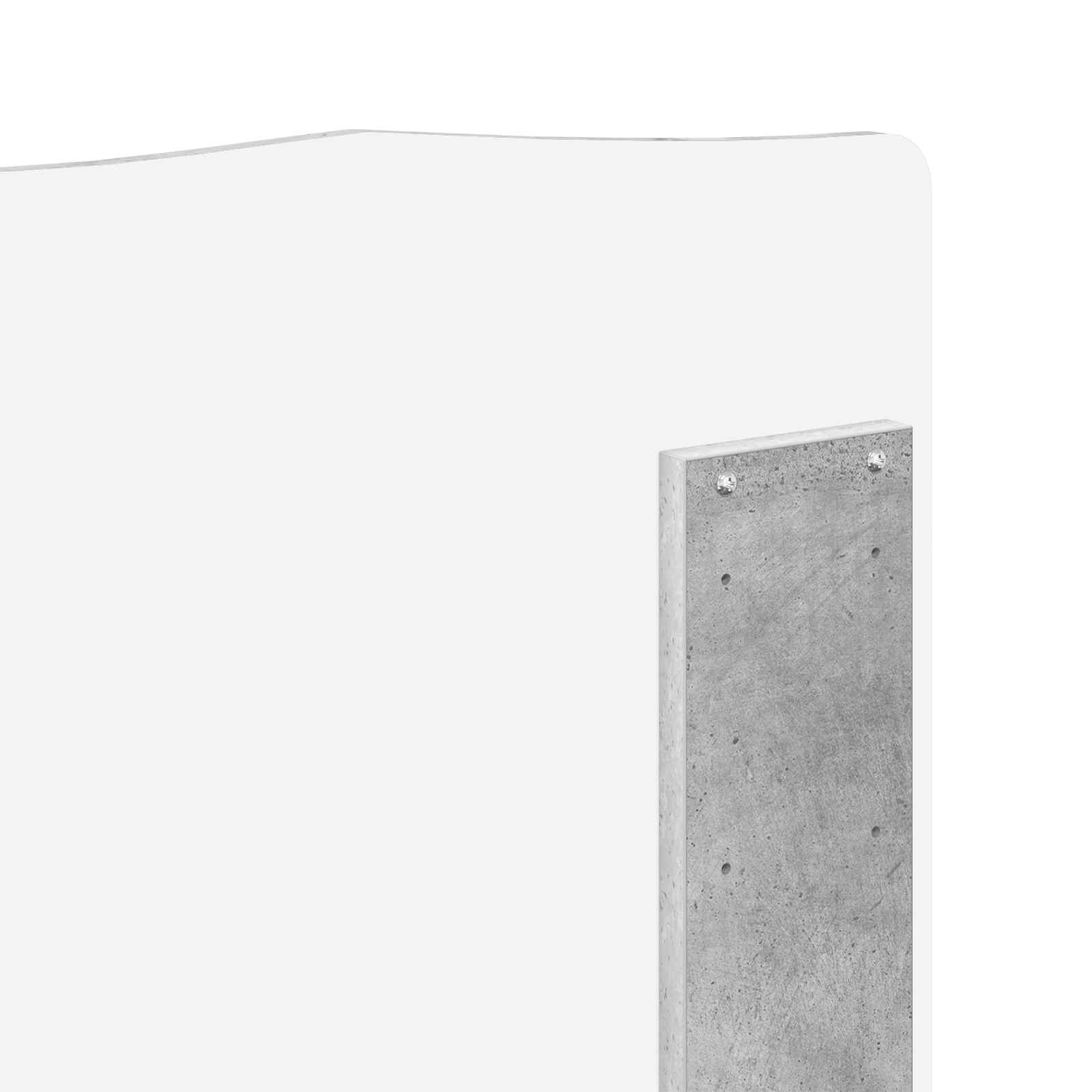 Kopfteil Beton Grau Holzwerkstoff