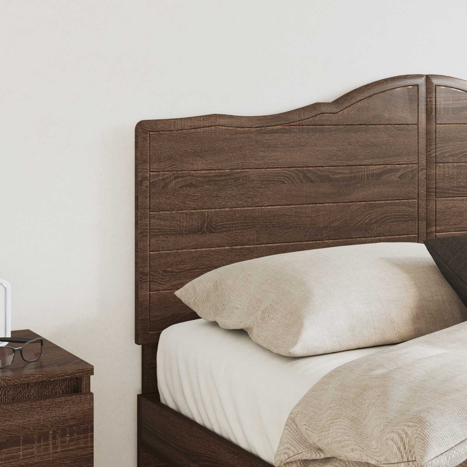 Kopfteil Braun Eichen-Optik Holzwerkstoff