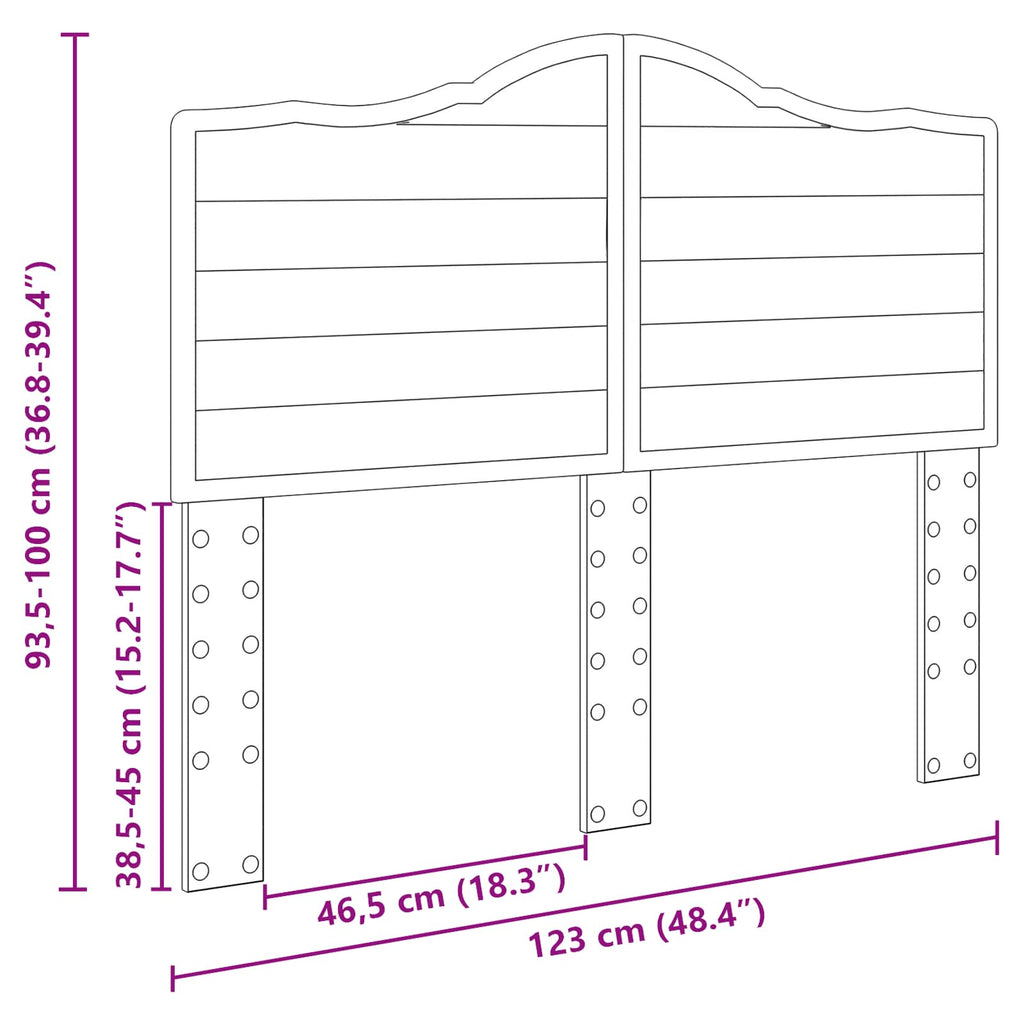 Kopfteil Geräucherte Eiche Holzwerkstoff