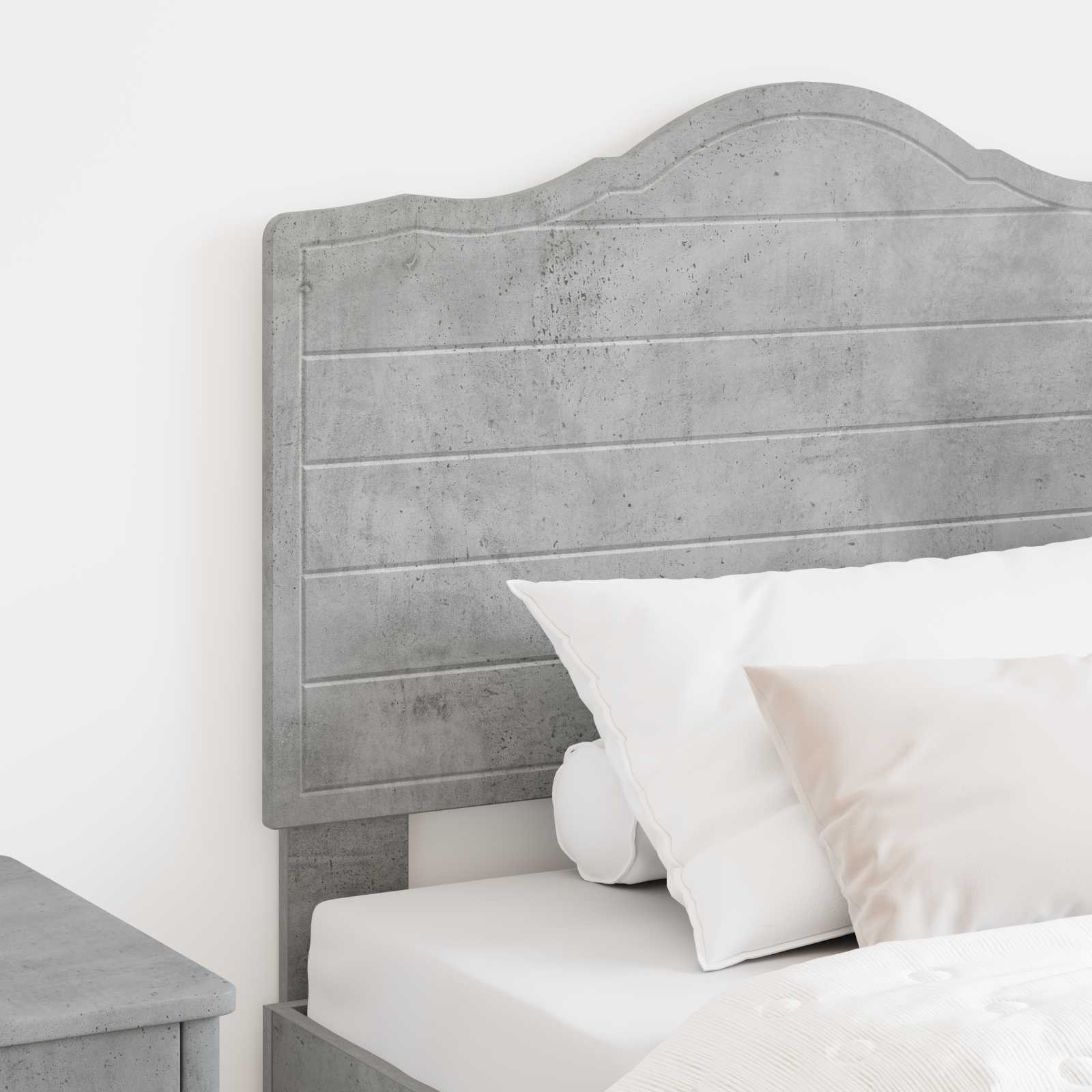 Kopfteil Beton Grau Holzwerkstoff