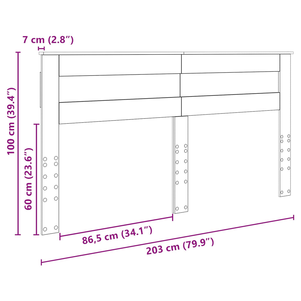 Kopfteil Altholz Holzwerkstoff