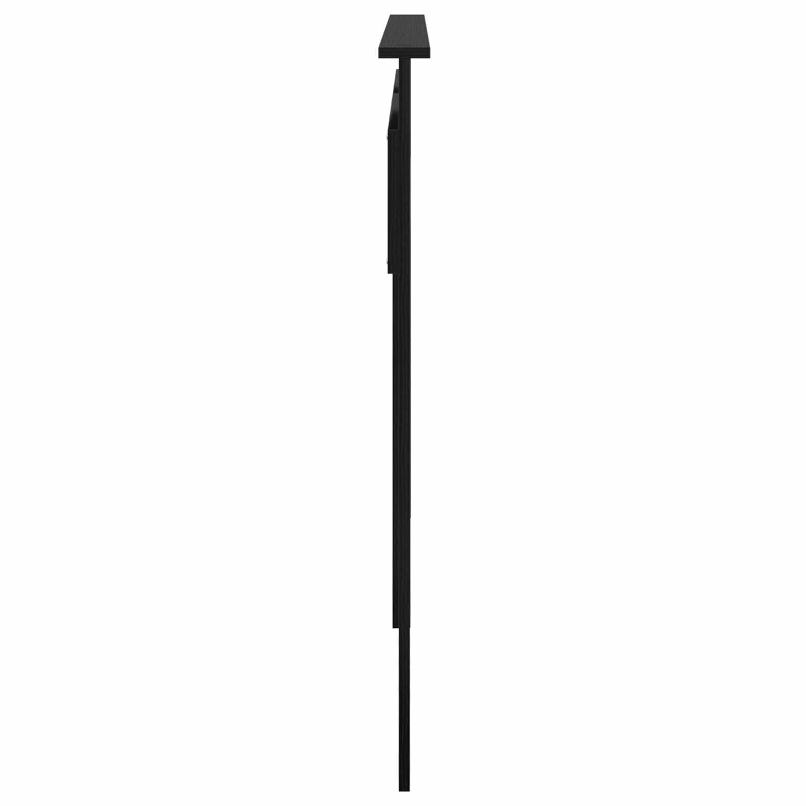 Kopfteil Schwarz Eichen-Optik Holzwerkstoff