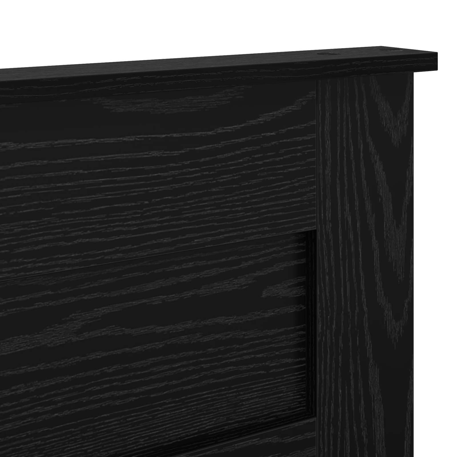 Kopfteil Schwarz Eichen-Optik Holzwerkstoff
