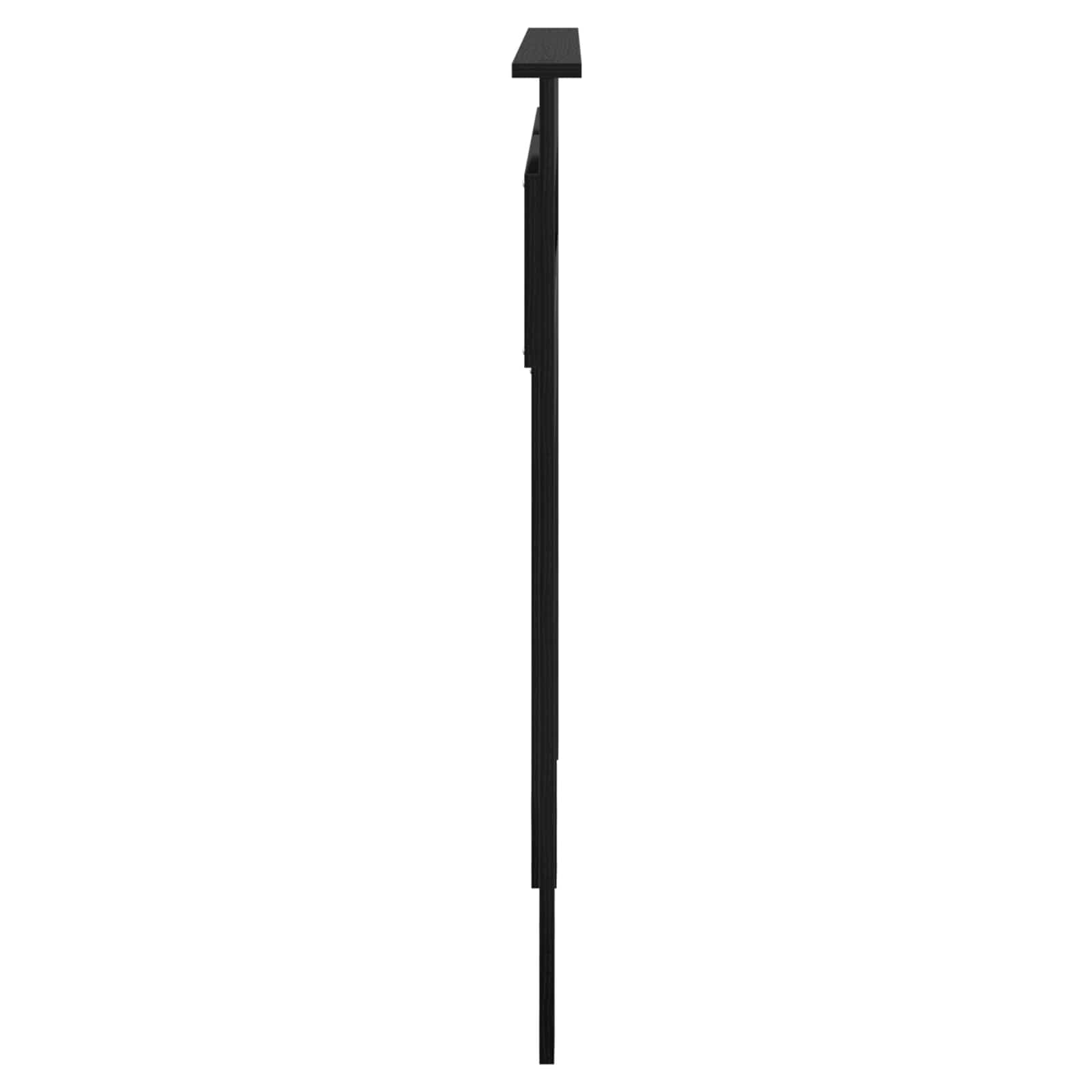 Kopfteil Schwarz Eichen-Optik Holzwerkstoff