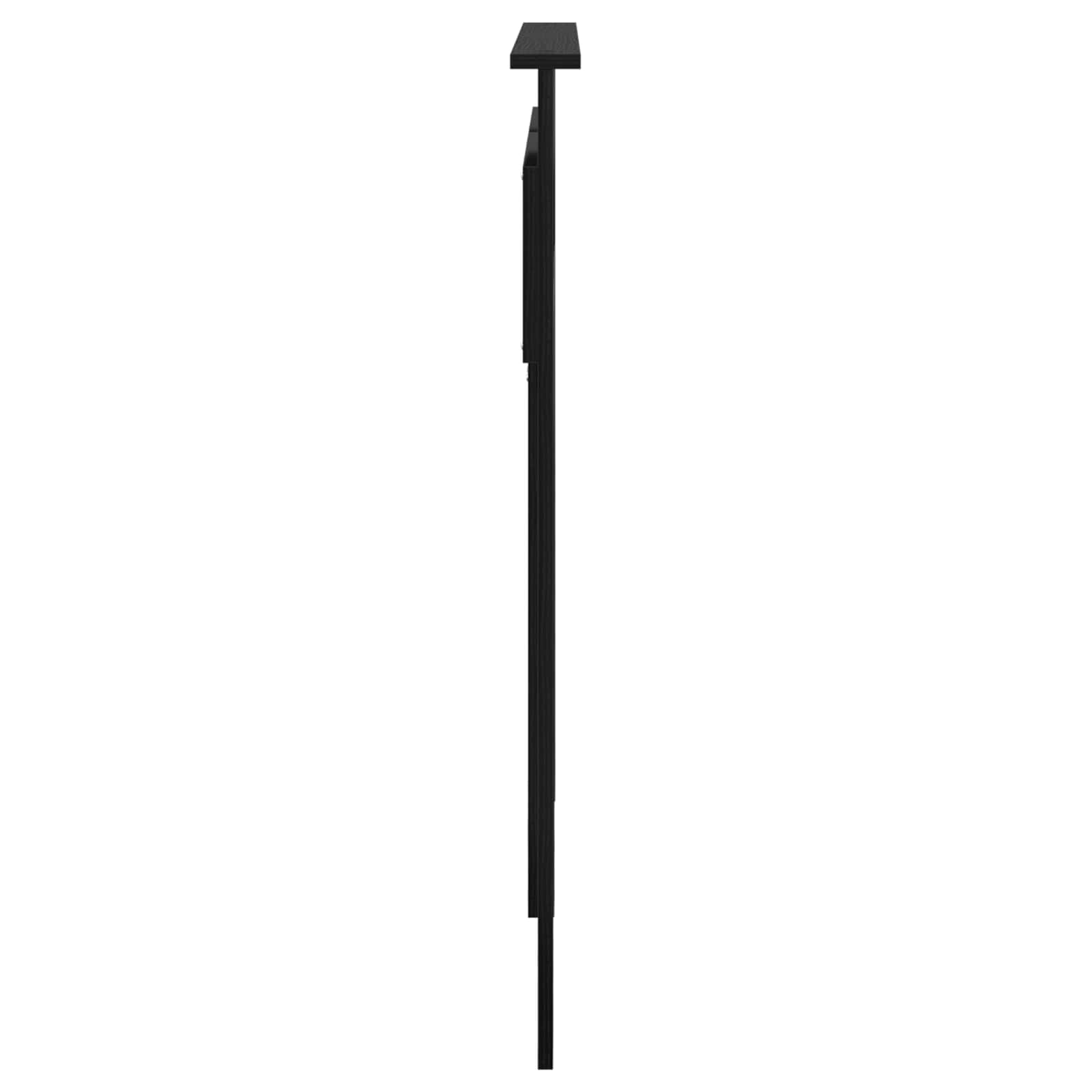 Kopfteil Schwarz Eichen-Optik Holzwerkstoff