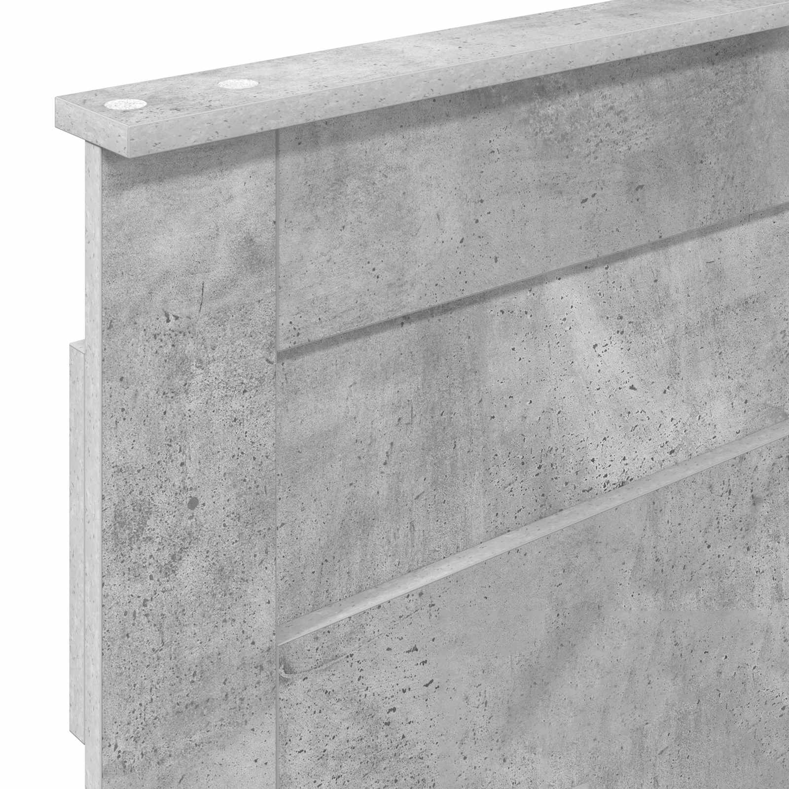 Kopfteil Beton Grau Holzwerkstoff