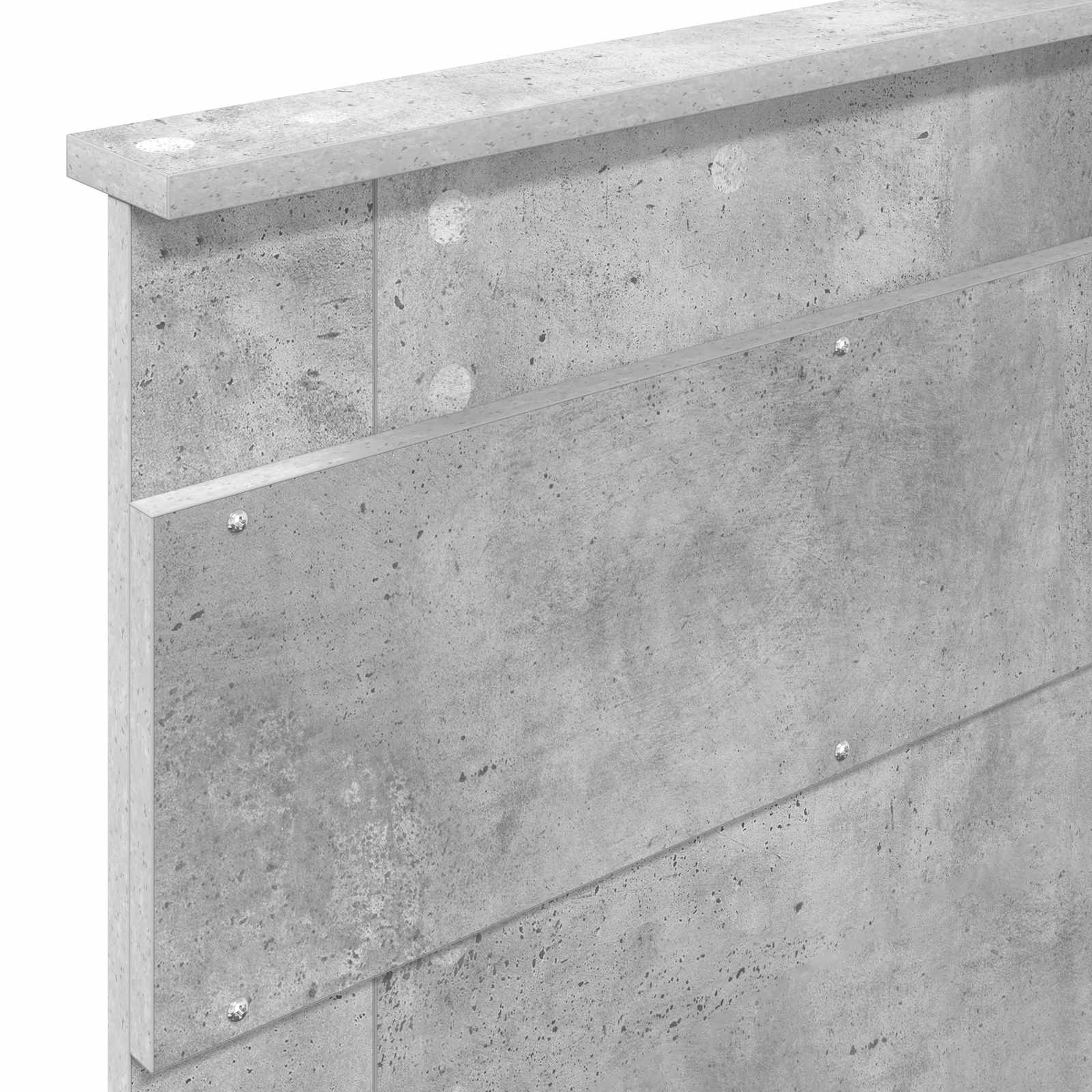 Kopfteil Beton Grau Holzwerkstoff