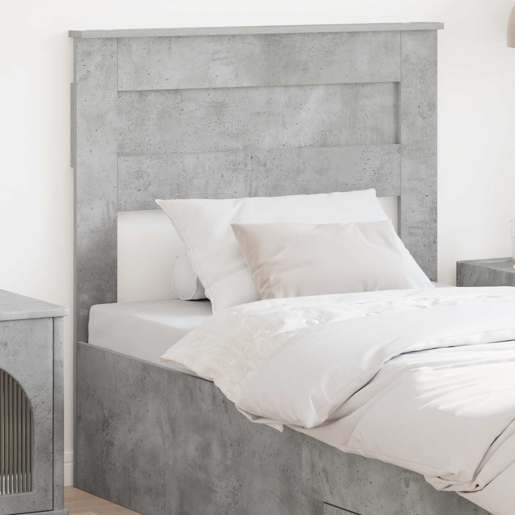 Kopfteil Beton Grau Holzwerkstoff