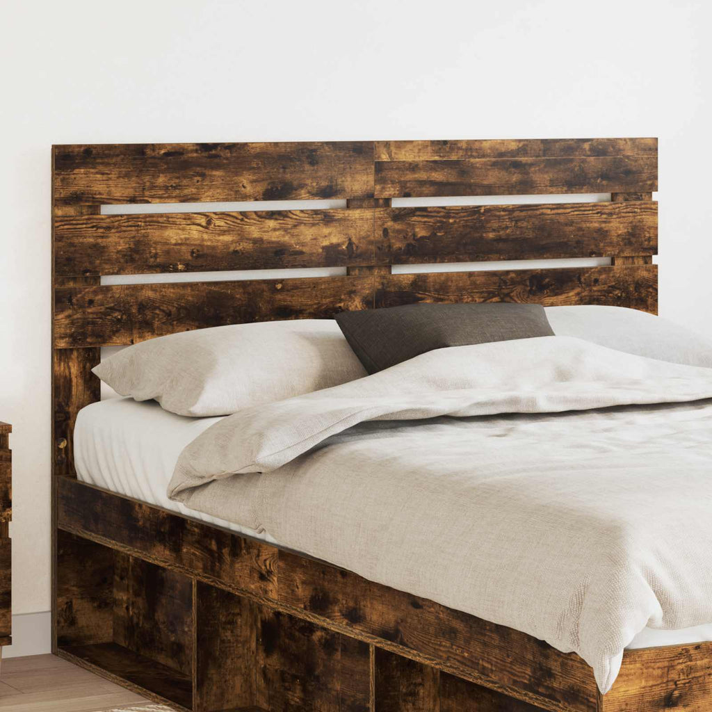 Kopfteil Geräucherte Eiche Holzwerkstoff