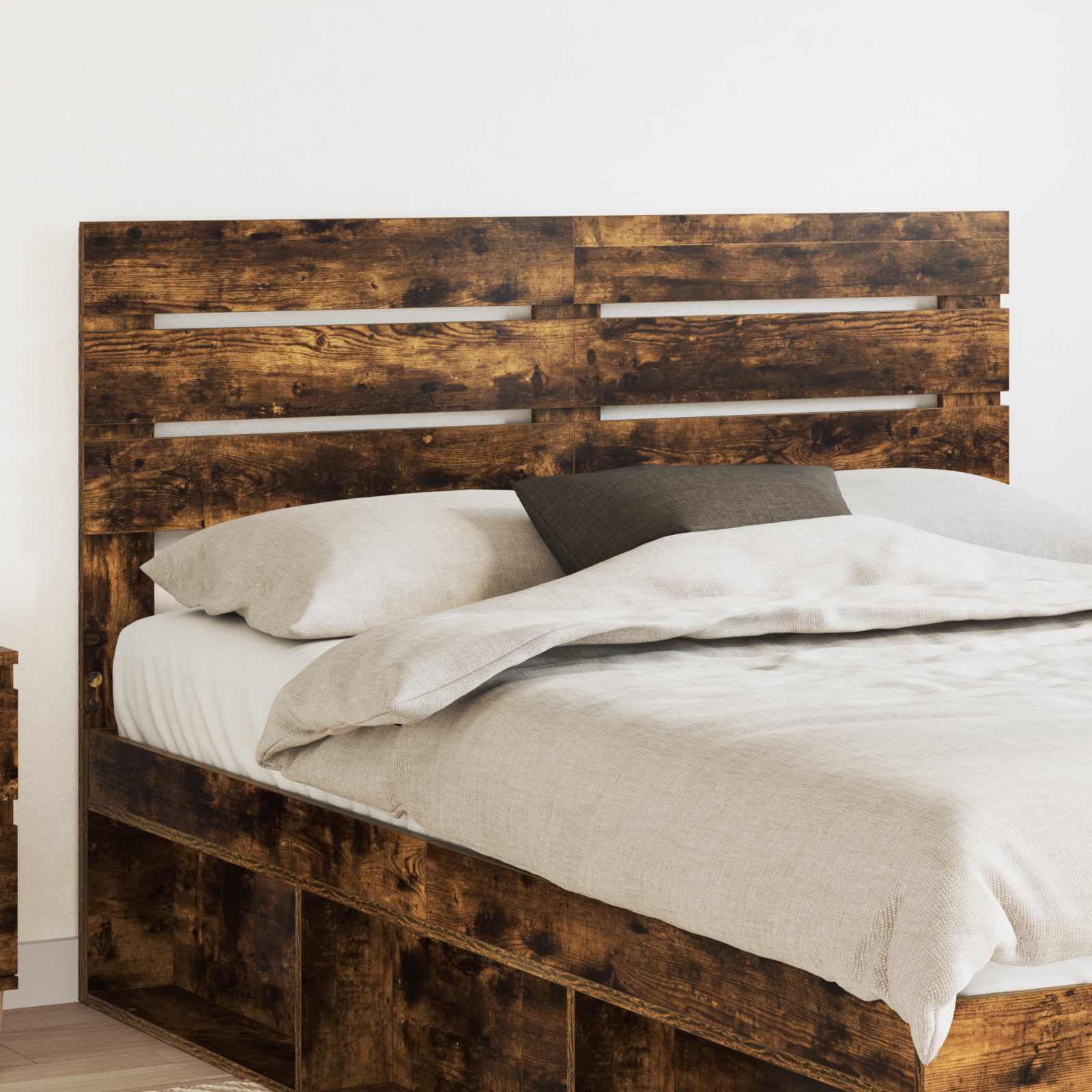 Kopfteil Geräucherte Eiche Holzwerkstoff