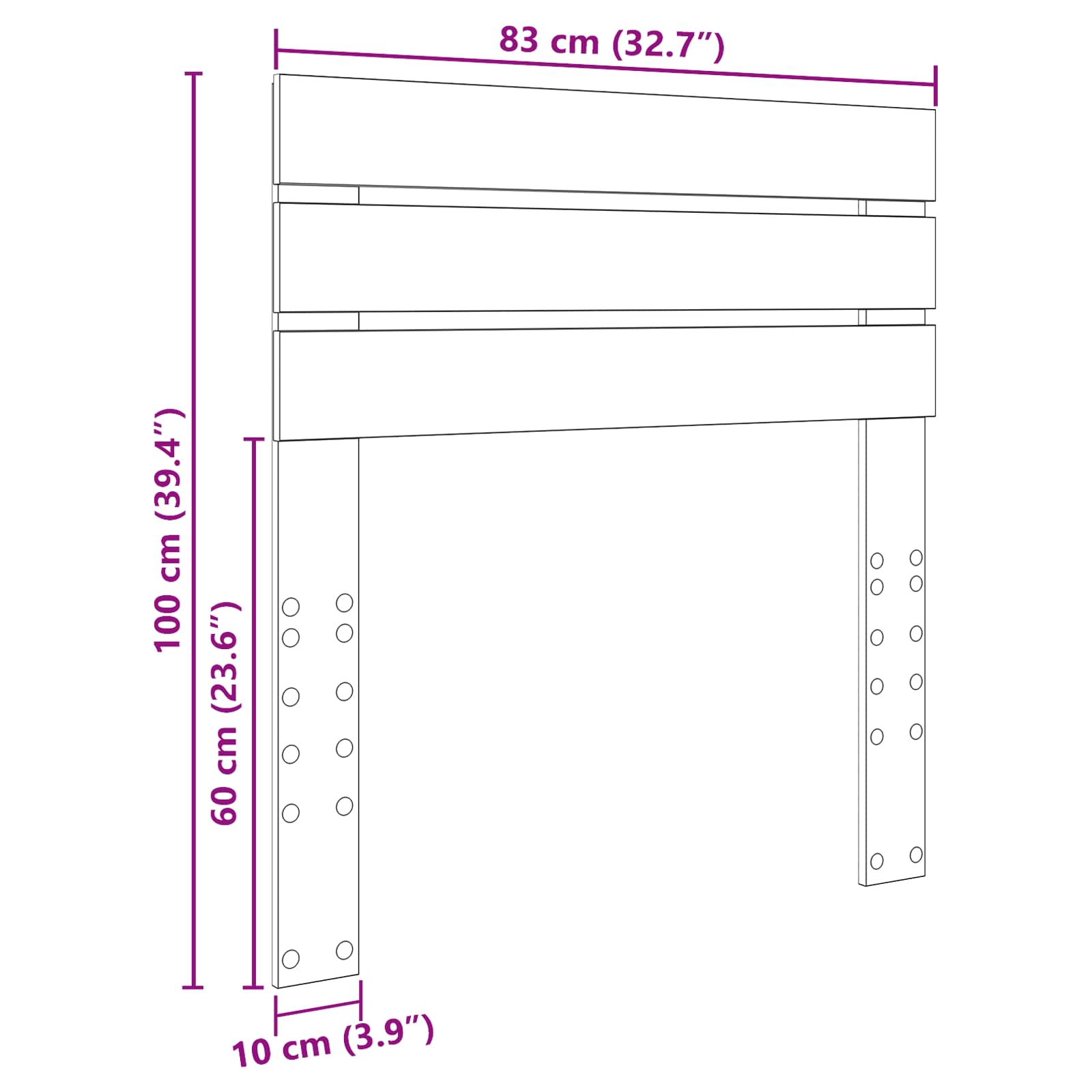 Kopfteil Altholz Holzwerkstoff