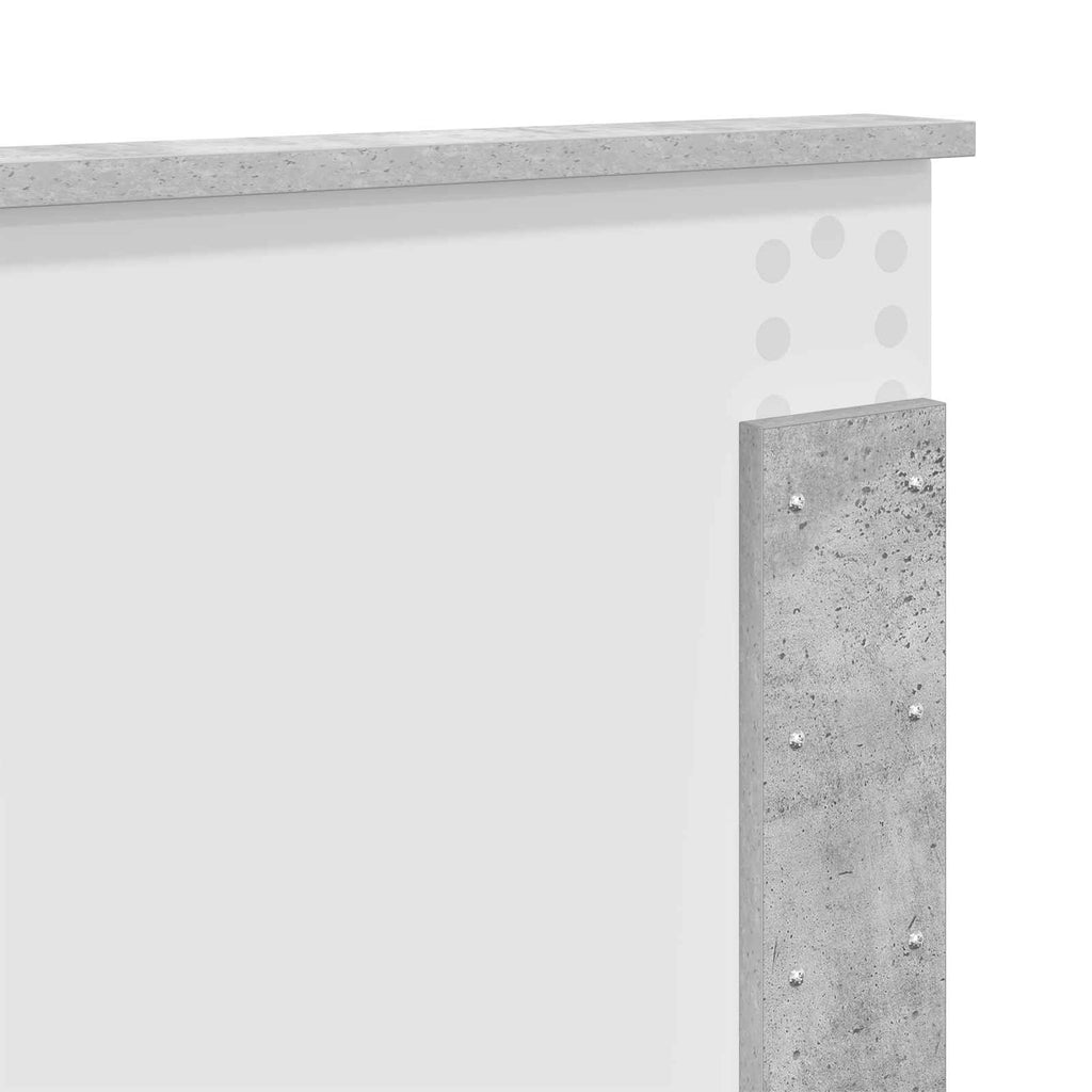 Kopfteil Beton Grau Holzwerkstoff