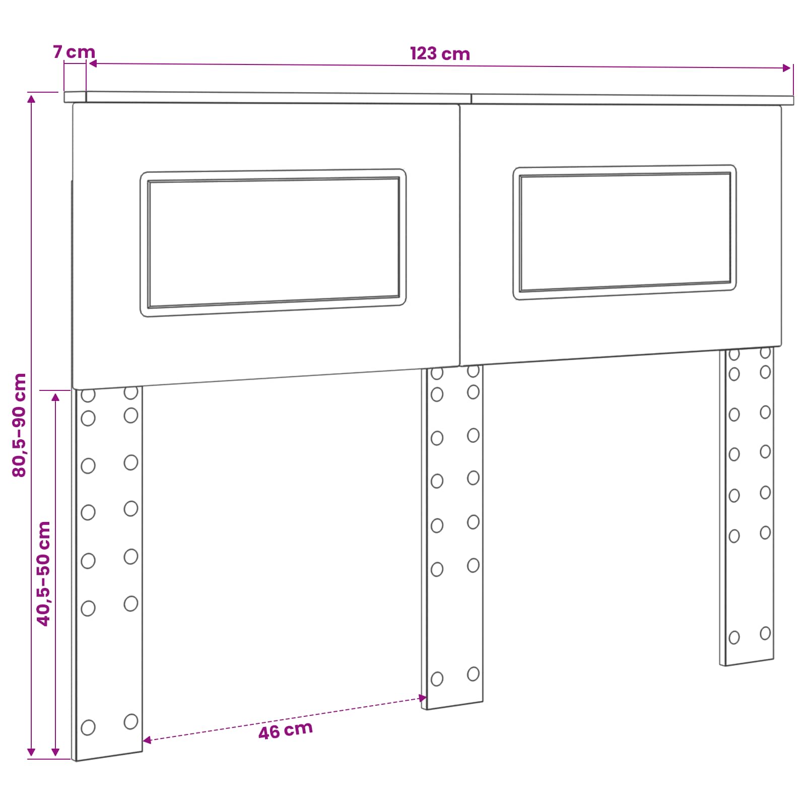 Kopfteil Weiß Holzwerkstoff