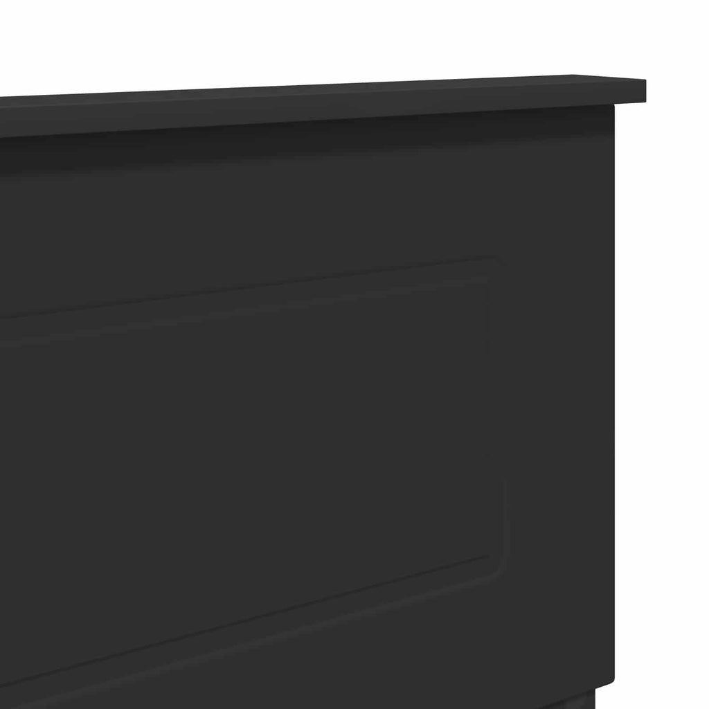 Kopfteil Schwarz Eichen-Optik Holzwerkstoff