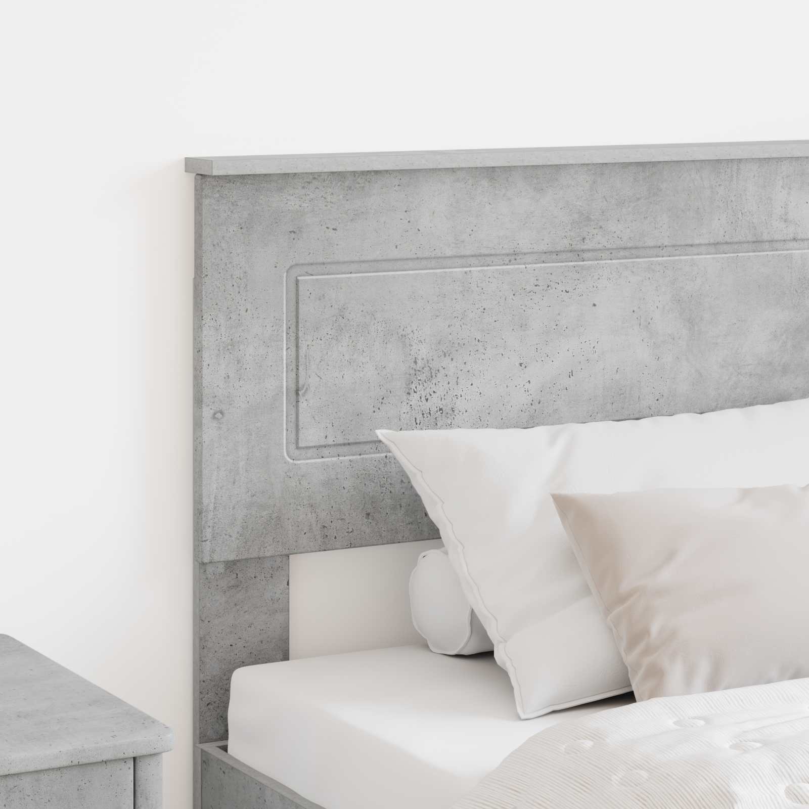 Kopfteil Beton Grau Holzwerkstoff