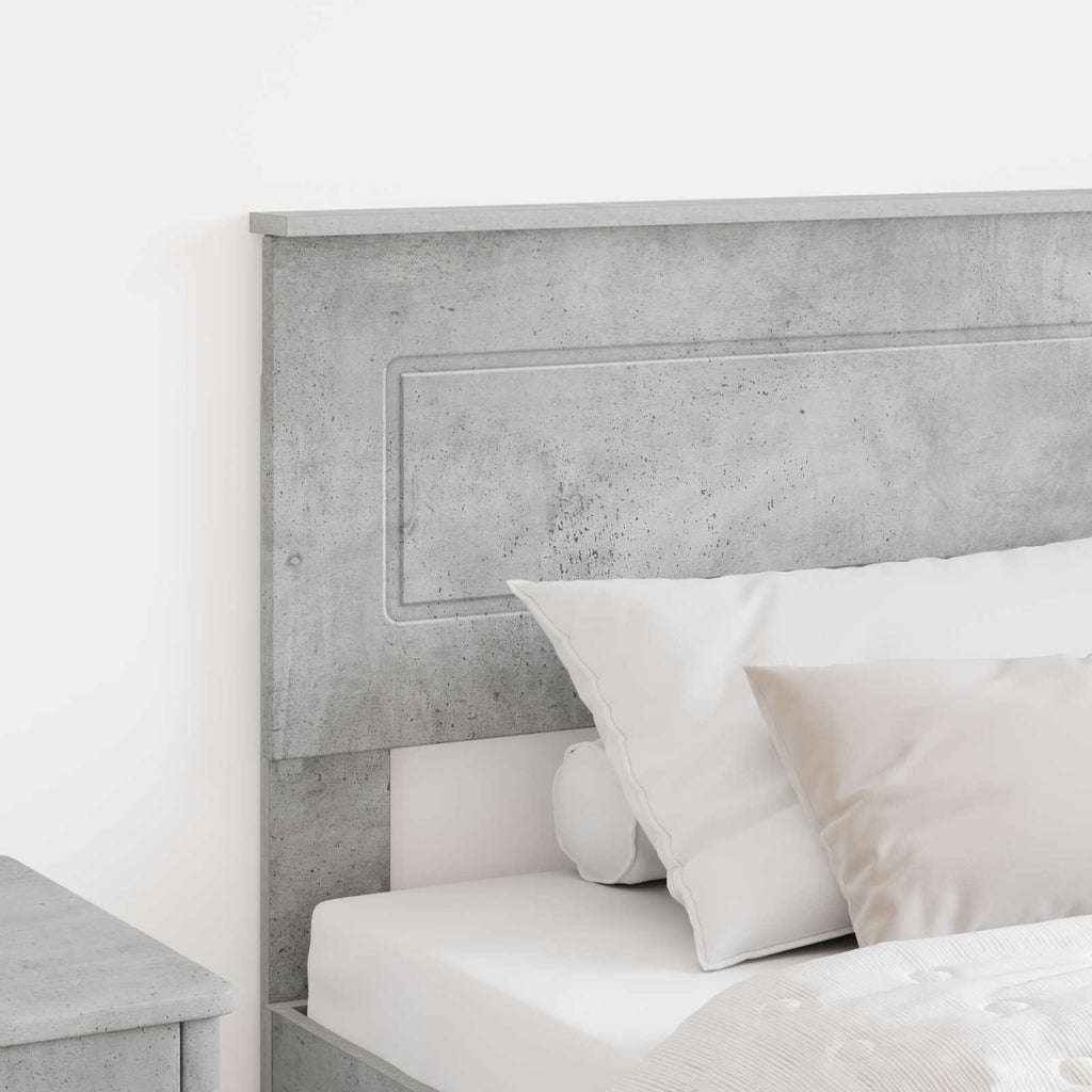 Kopfteil Beton Grau Holzwerkstoff