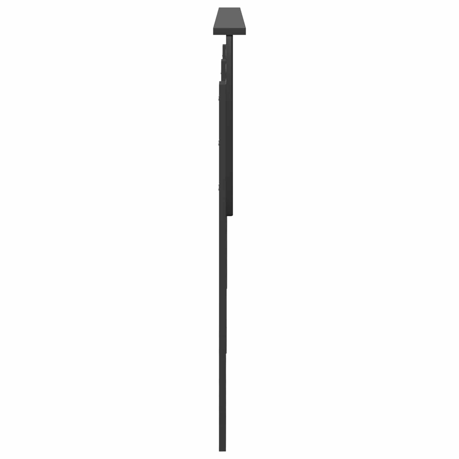 Kopfteil Schwarz Eichen-Optik Holzwerkstoff