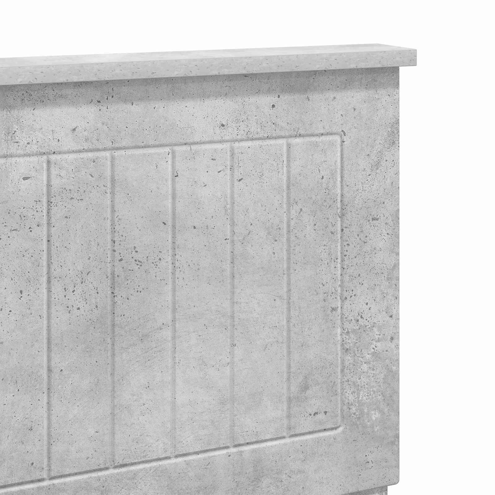Kopfteil Beton Grau Holzwerkstoff