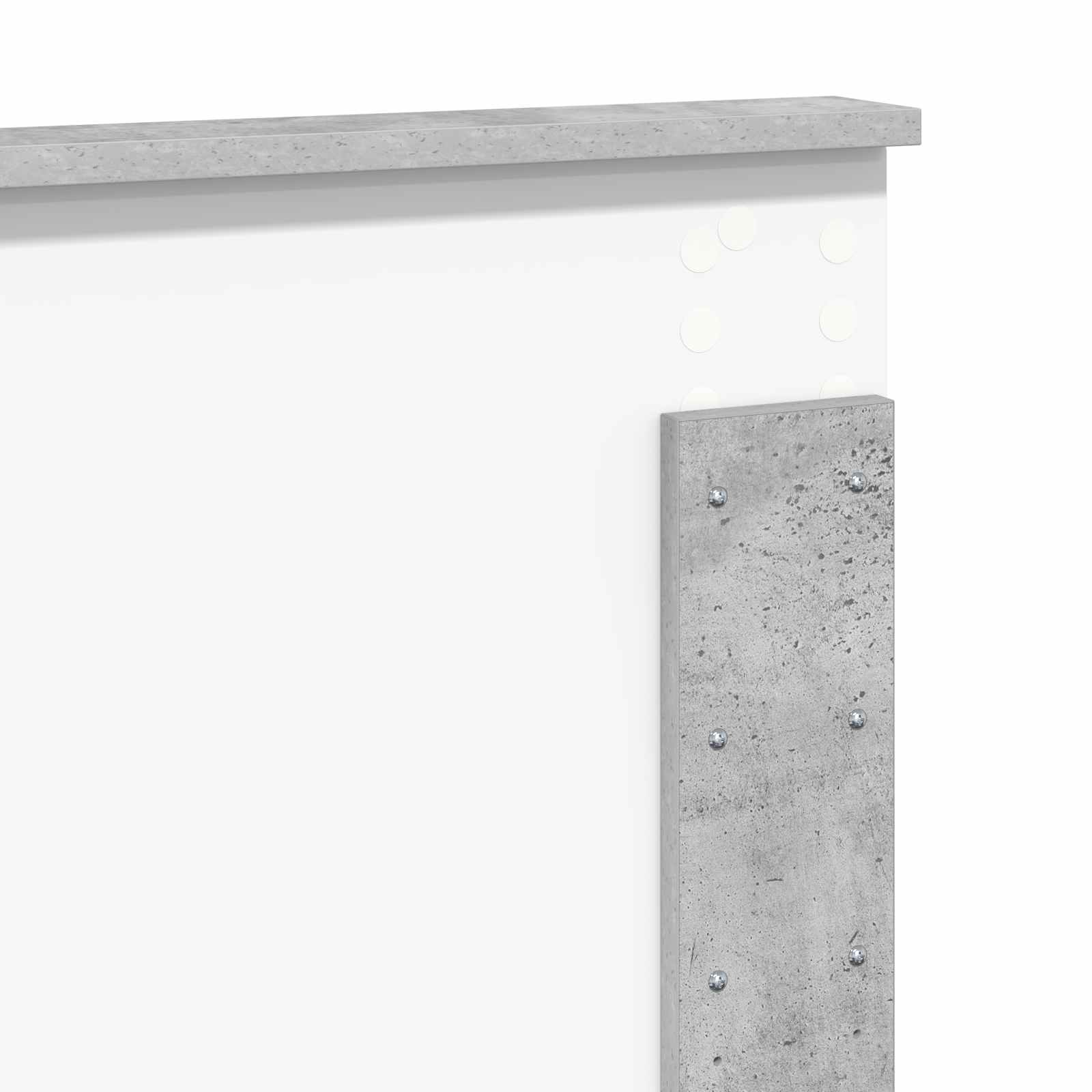 Kopfteil Beton Grau Holzwerkstoff