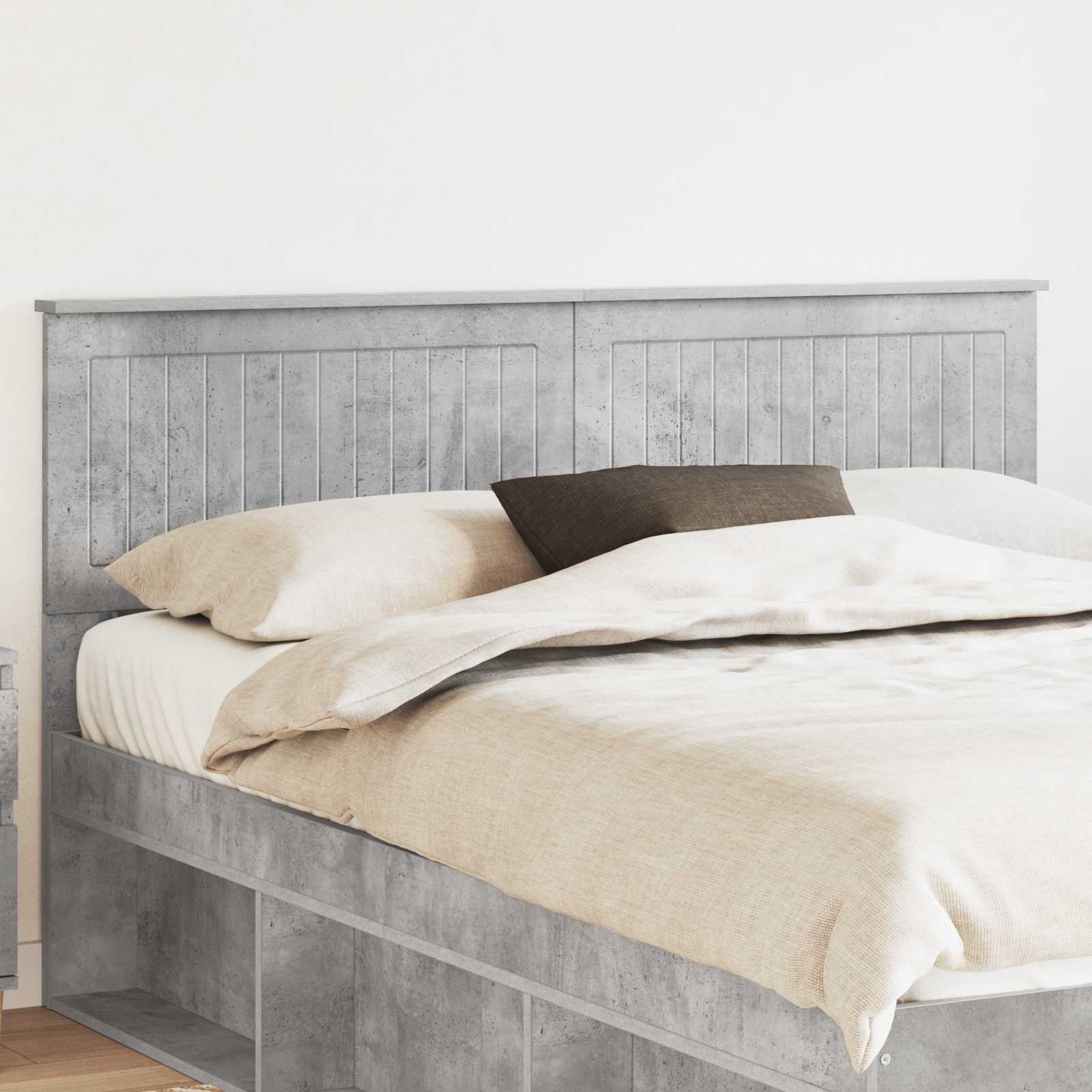 Kopfteil Beton Grau Holzwerkstoff