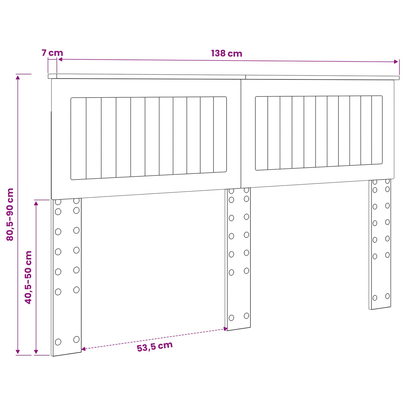 Kopfteil Weiß Holzwerkstoff