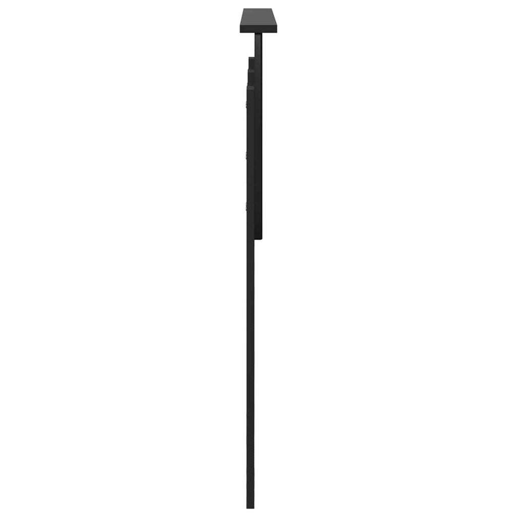 Kopfteil Schwarz Eichen-Optik Holzwerkstoff