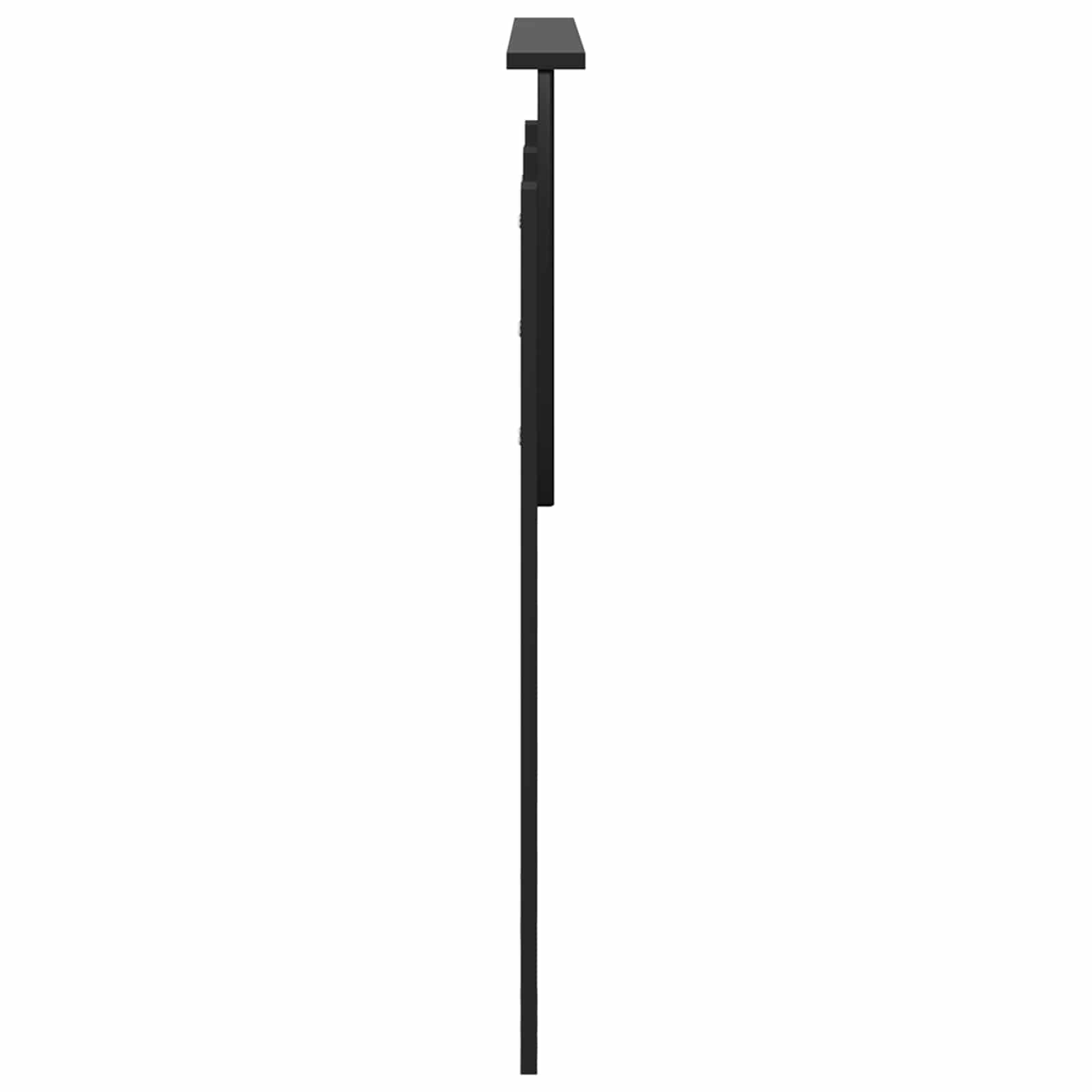 Kopfteil Schwarz Eichen-Optik Holzwerkstoff