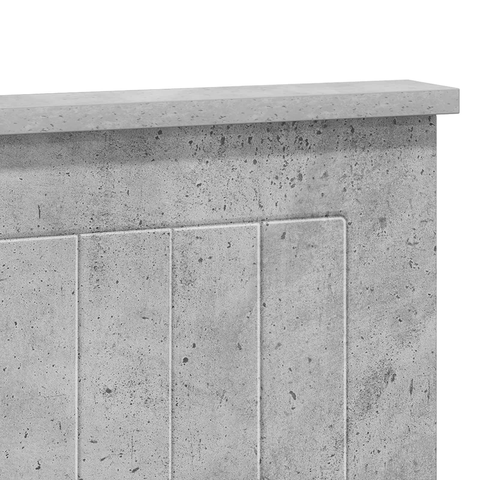 Kopfteil Beton Grau Holzwerkstoff