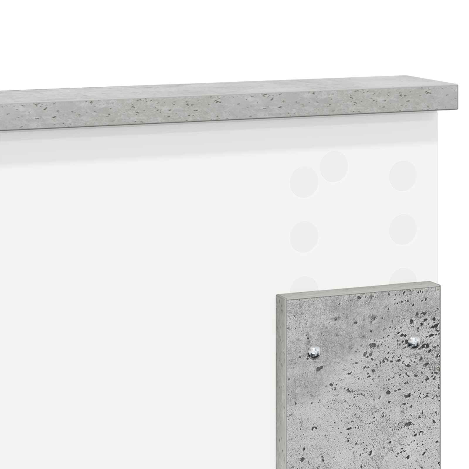 Kopfteil Beton Grau Holzwerkstoff