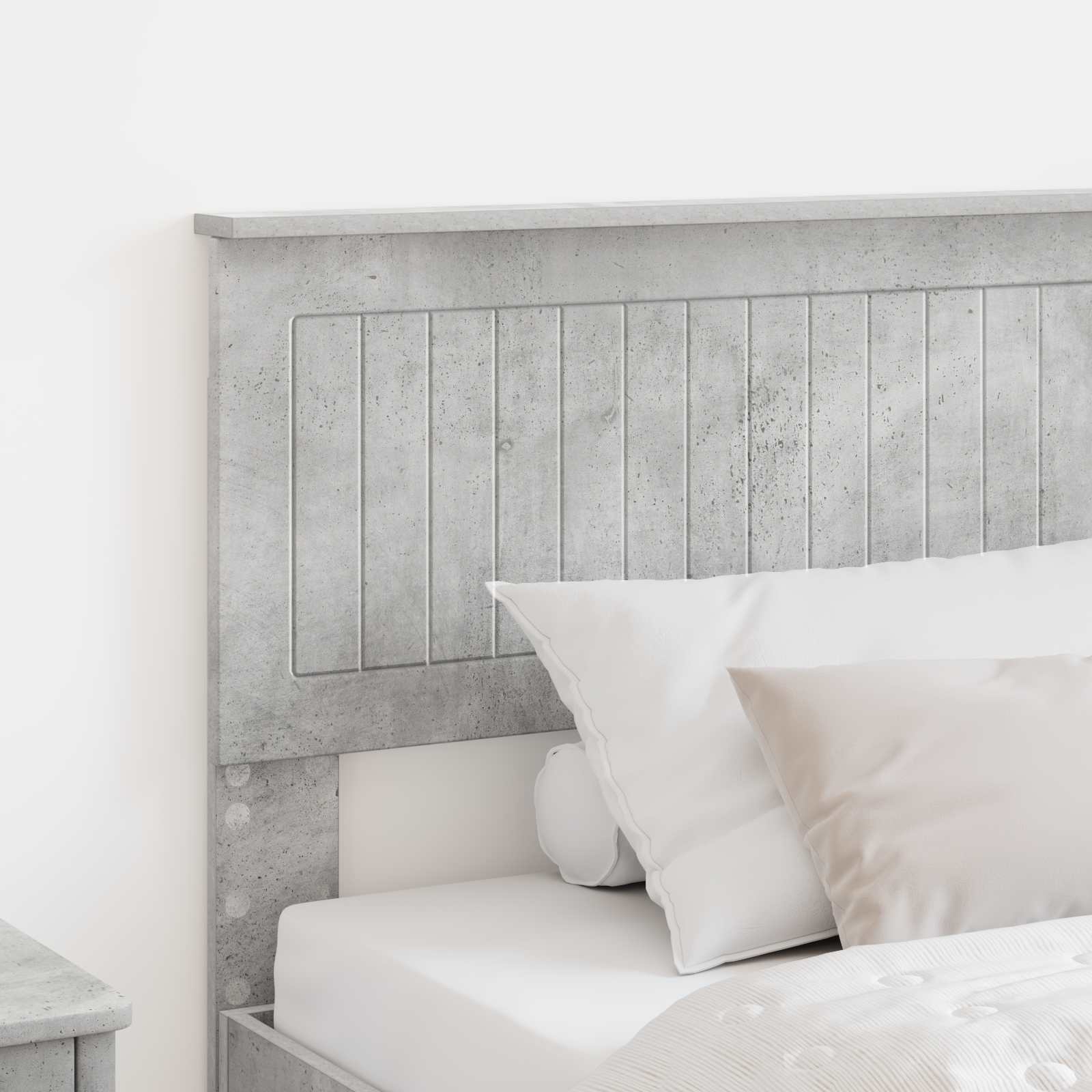 Kopfteil Beton Grau Holzwerkstoff