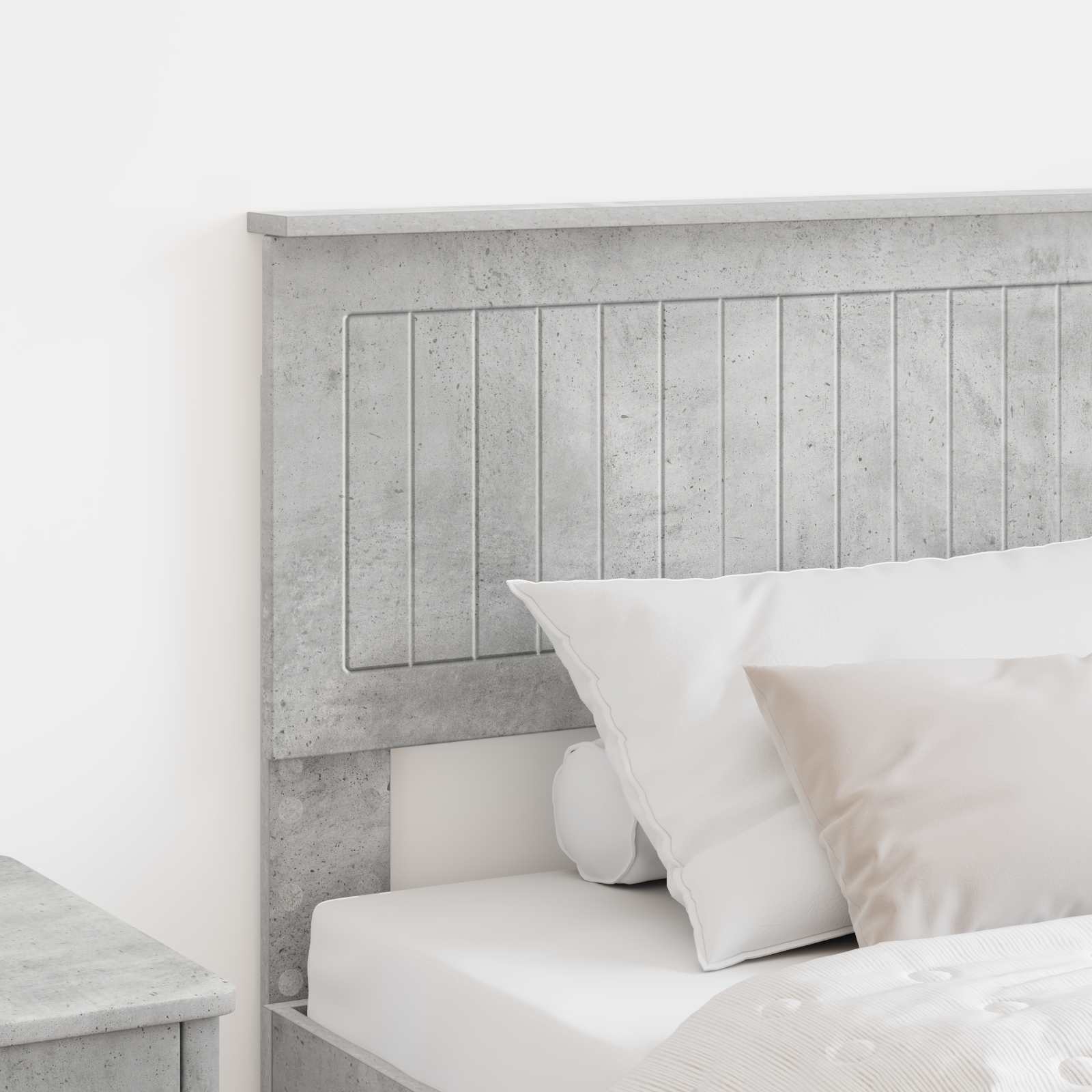 Kopfteil Beton Grau Holzwerkstoff