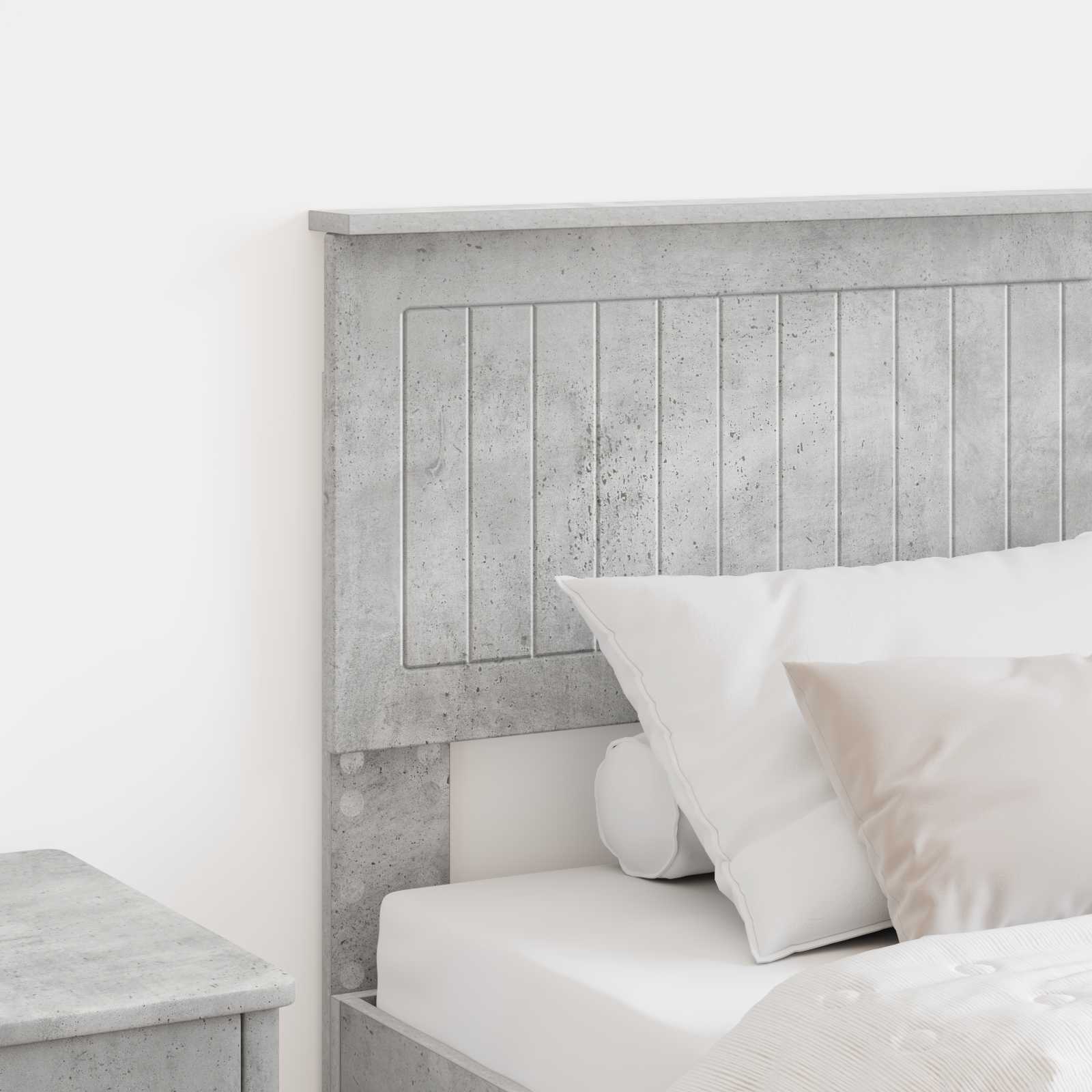 Kopfteil Beton Grau Holzwerkstoff