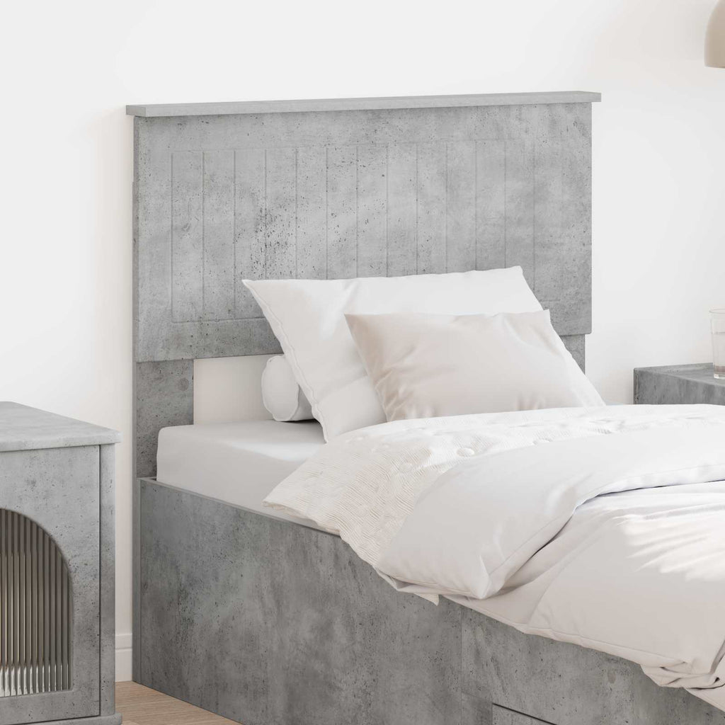 Kopfteil Beton Grau Holzwerkstoff