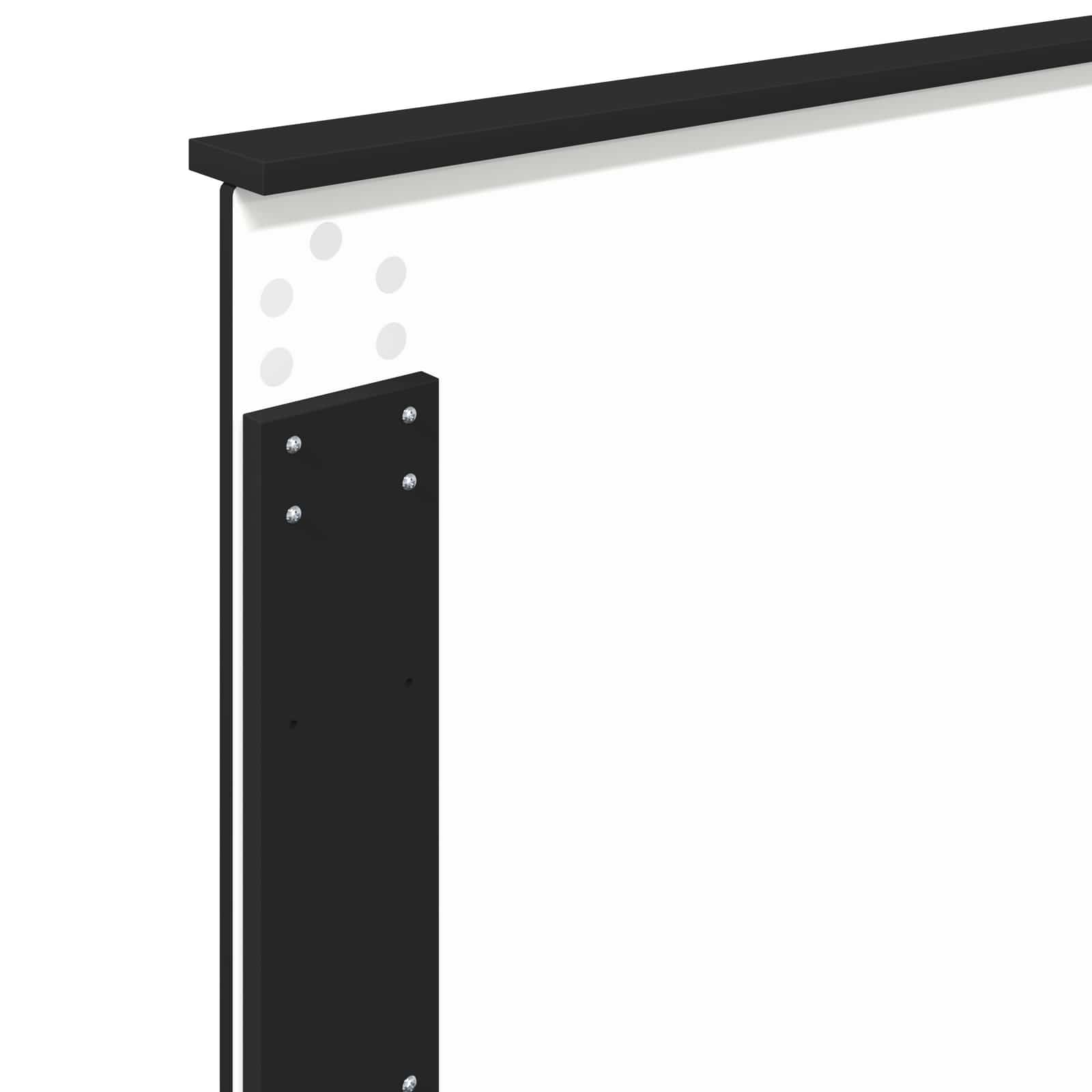 Kopfteil Schwarz Eichen-Optik Holzwerkstoff