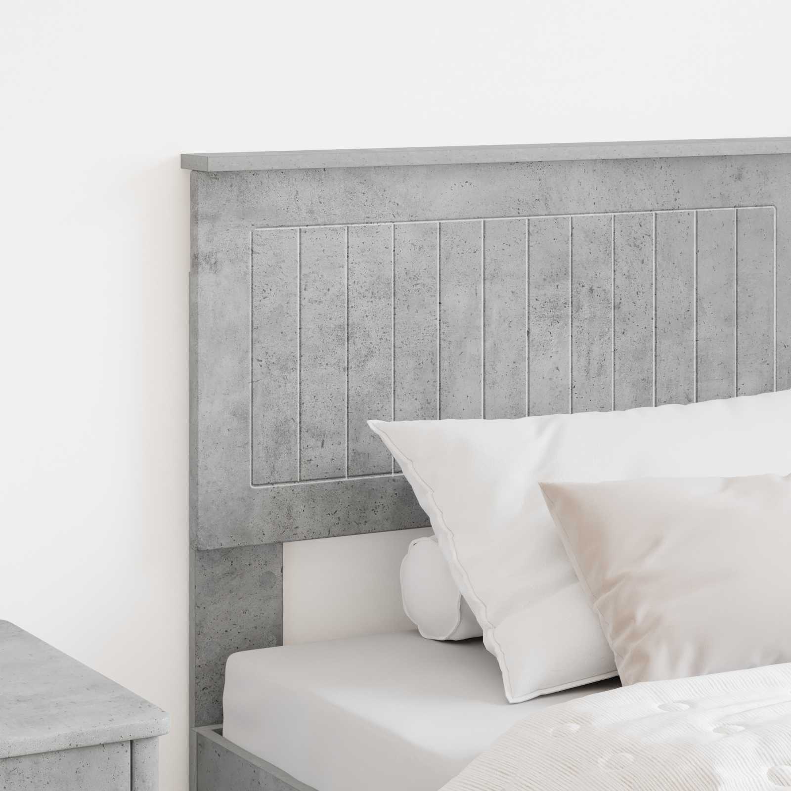 Kopfteil Beton Grau Holzwerkstoff