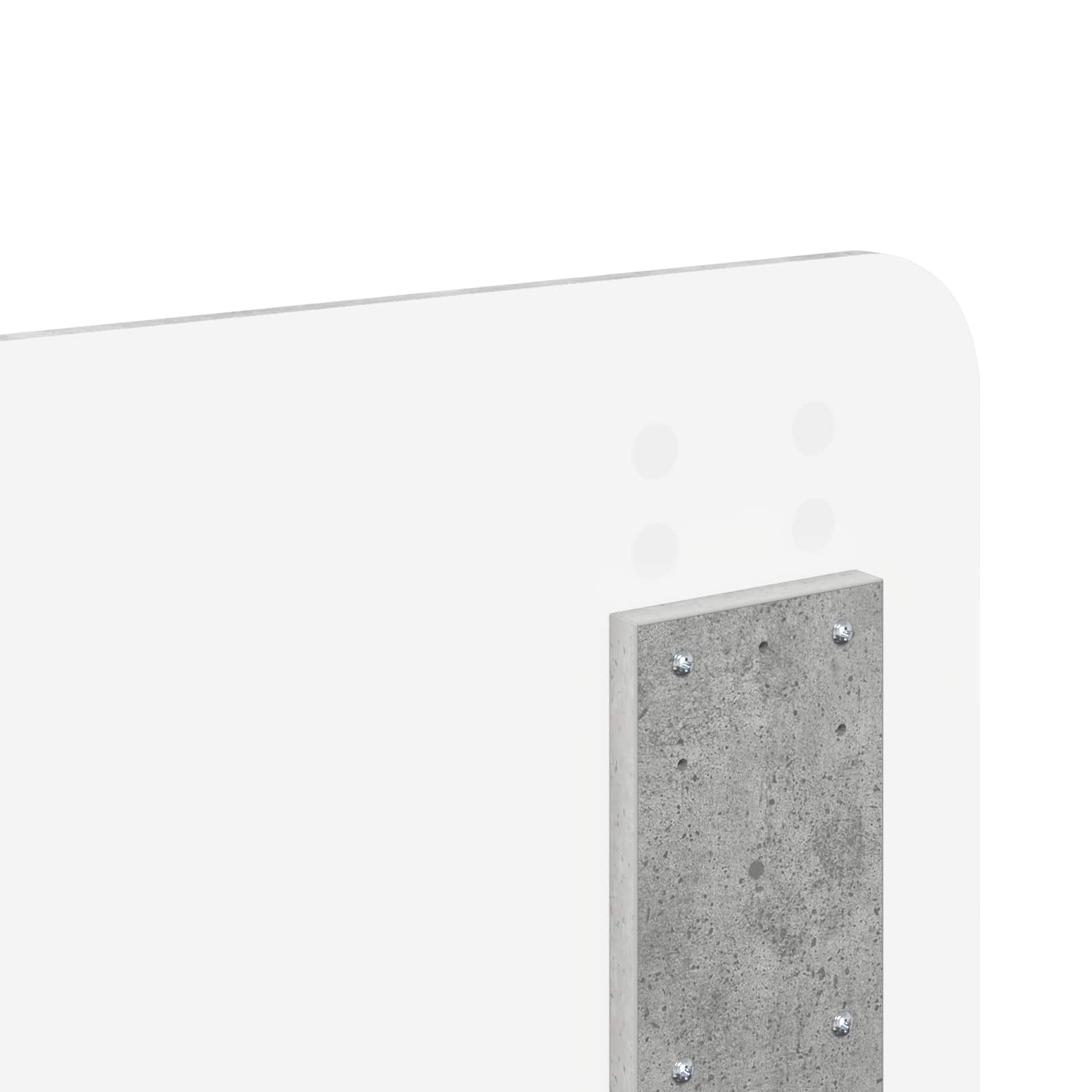 Kopfteil Beton Grau Holzwerkstoff