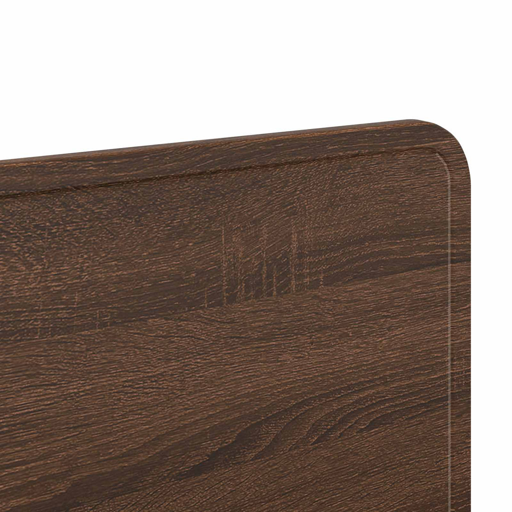 Kopfteil Braun Eichen-Optik Holzwerkstoff