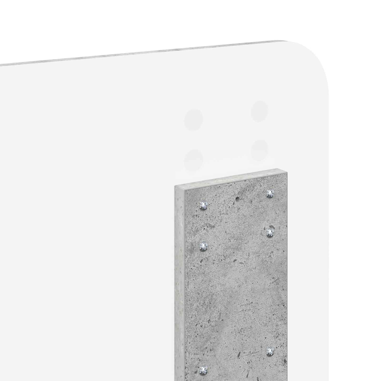 Kopfteil Beton Grau Holzwerkstoff