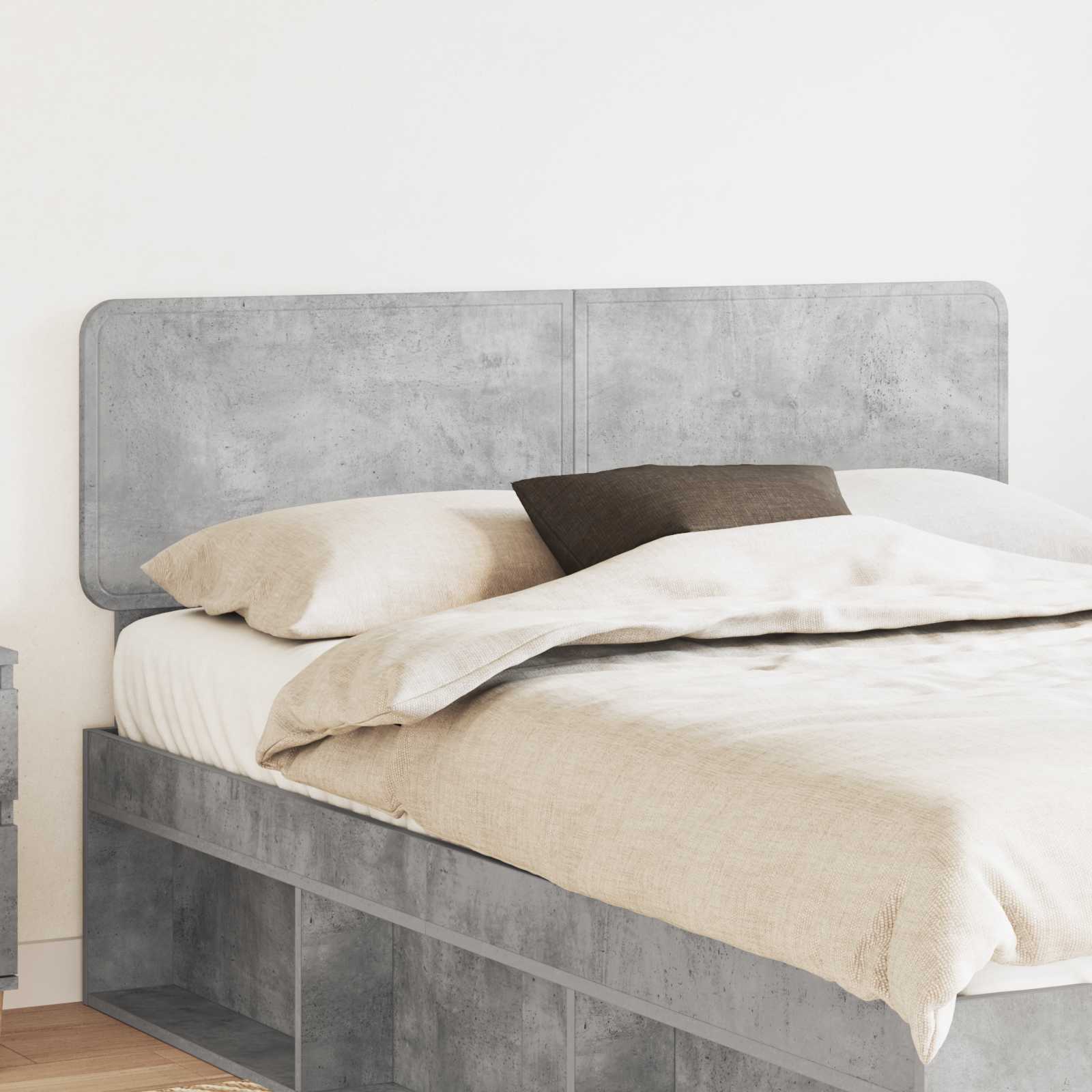 Kopfteil Beton Grau Holzwerkstoff