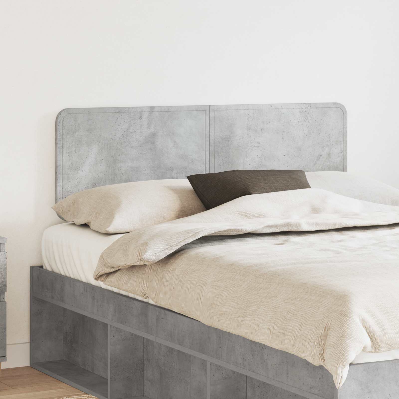 Kopfteil Beton Grau Holzwerkstoff