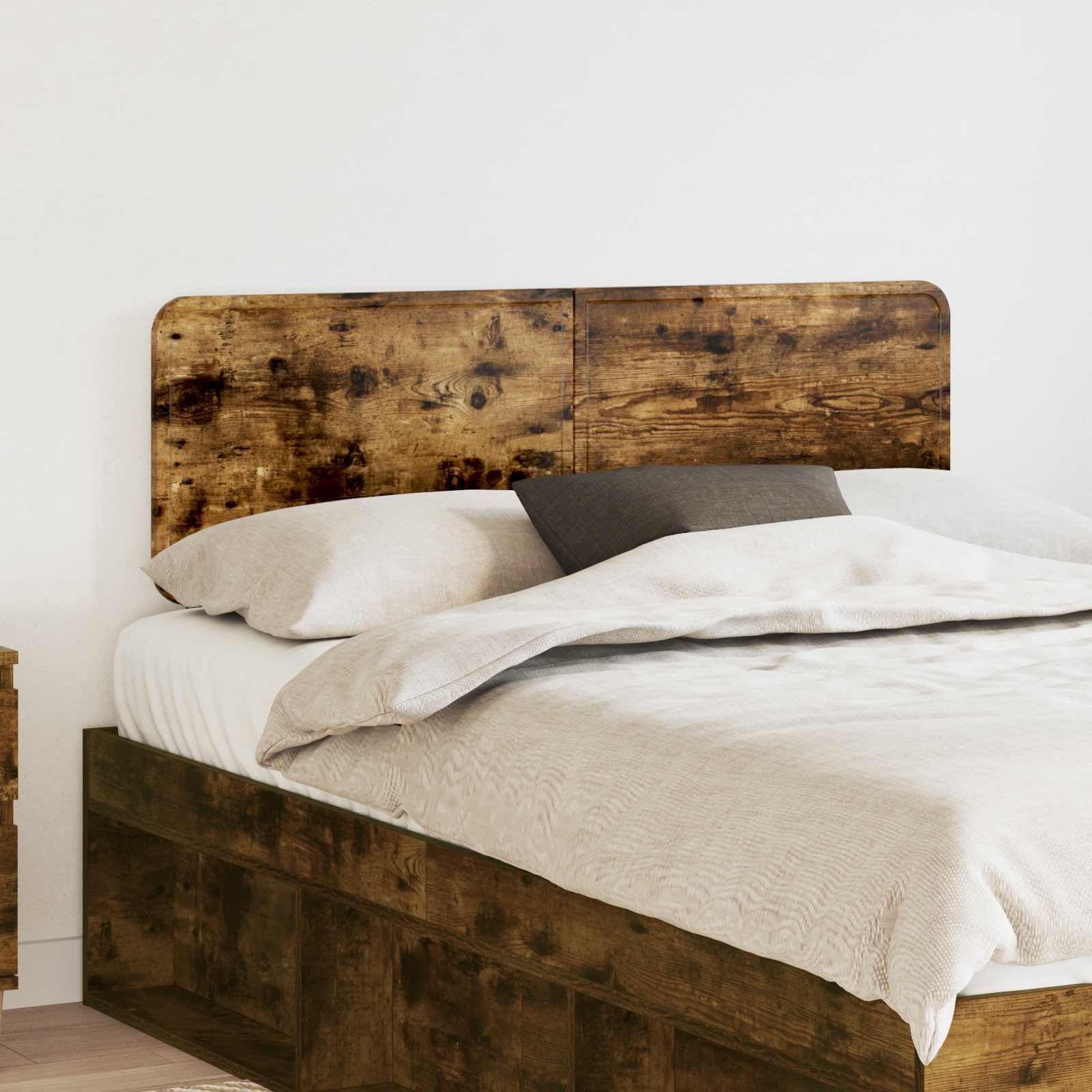 Kopfteil Geräucherte Eiche Holzwerkstoff