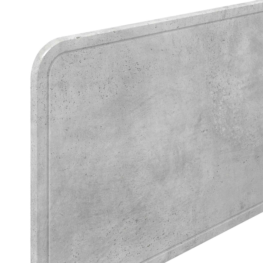 Kopfteil Beton Grau Holzwerkstoff