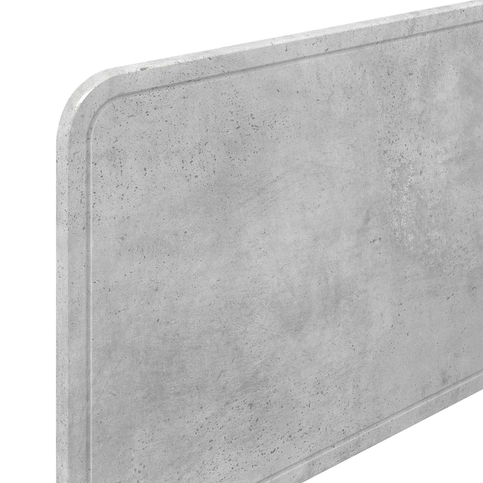Kopfteil Beton Grau Holzwerkstoff