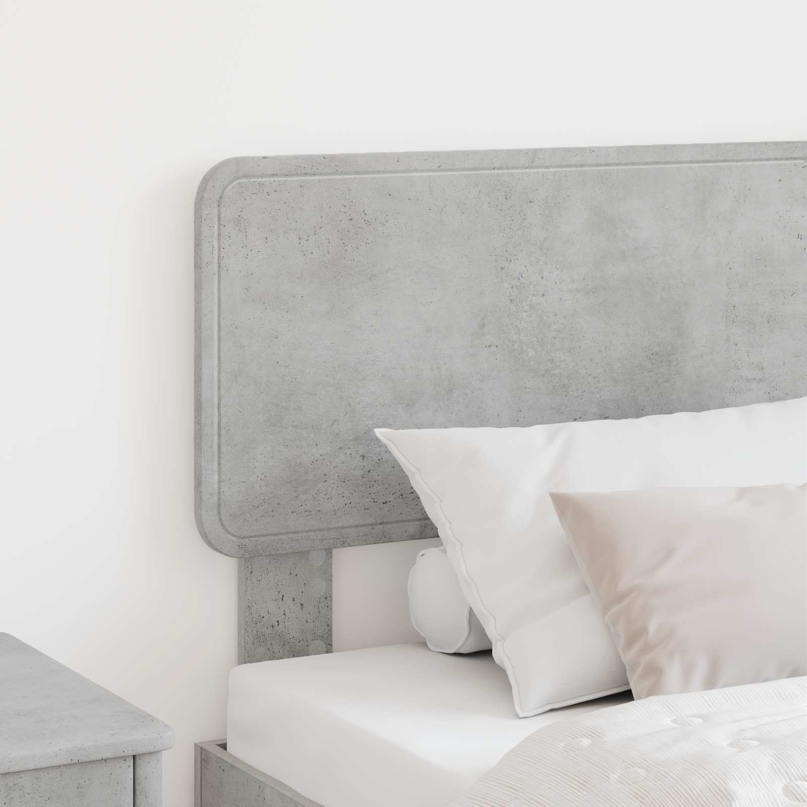 Kopfteil Beton Grau Holzwerkstoff