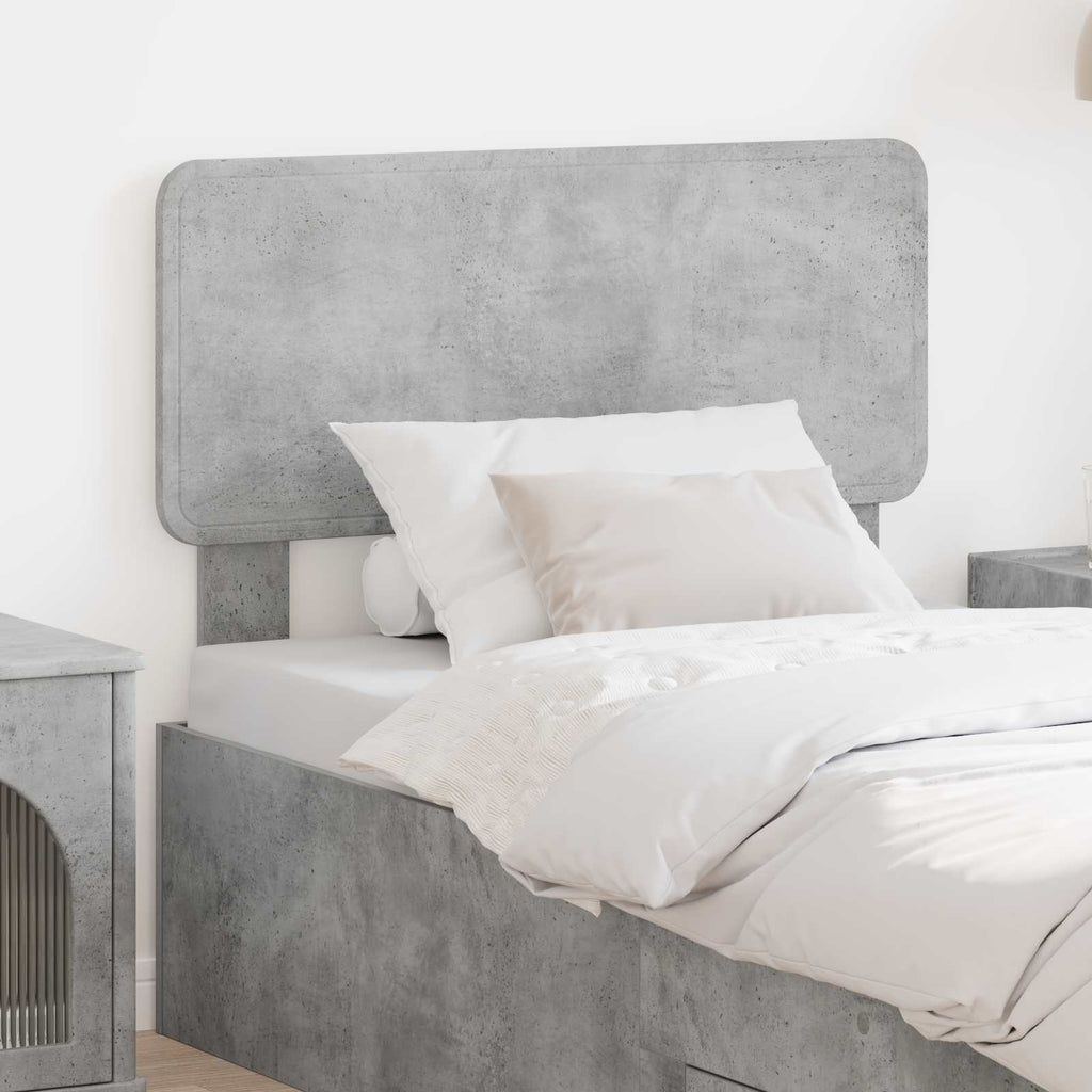 Kopfteil Beton Grau Holzwerkstoff
