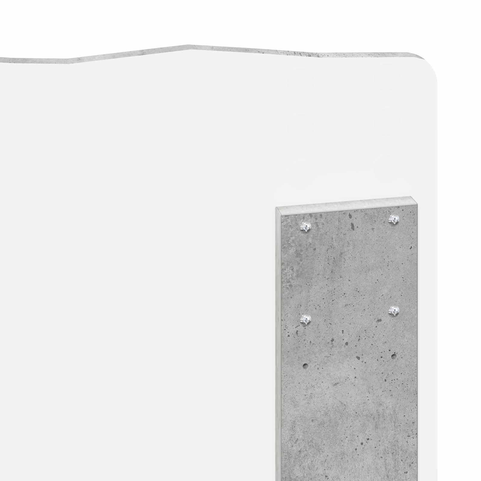 Kopfteil Beton Grau Holzwerkstoff