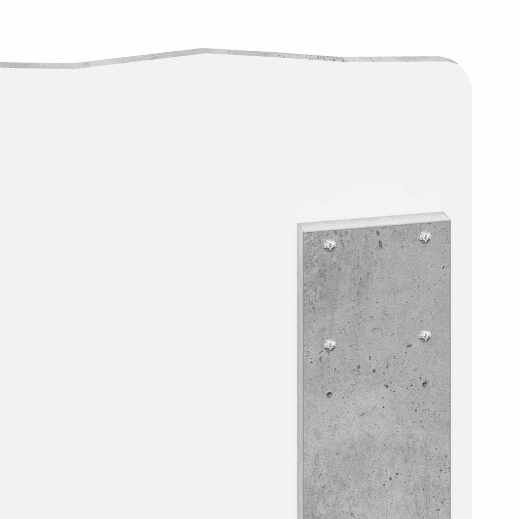 Kopfteil Beton Grau Holzwerkstoff