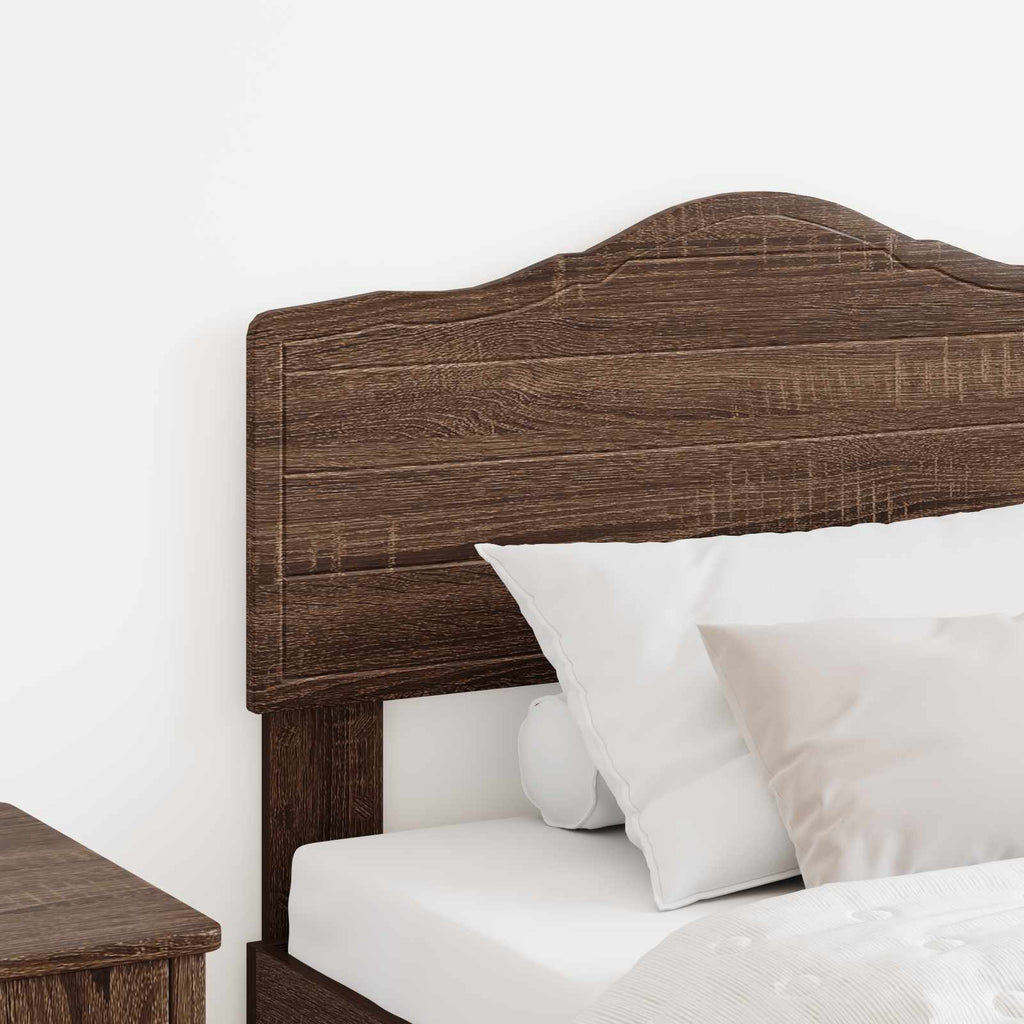 Kopfteil Braun Eichen-Optik Holzwerkstoff